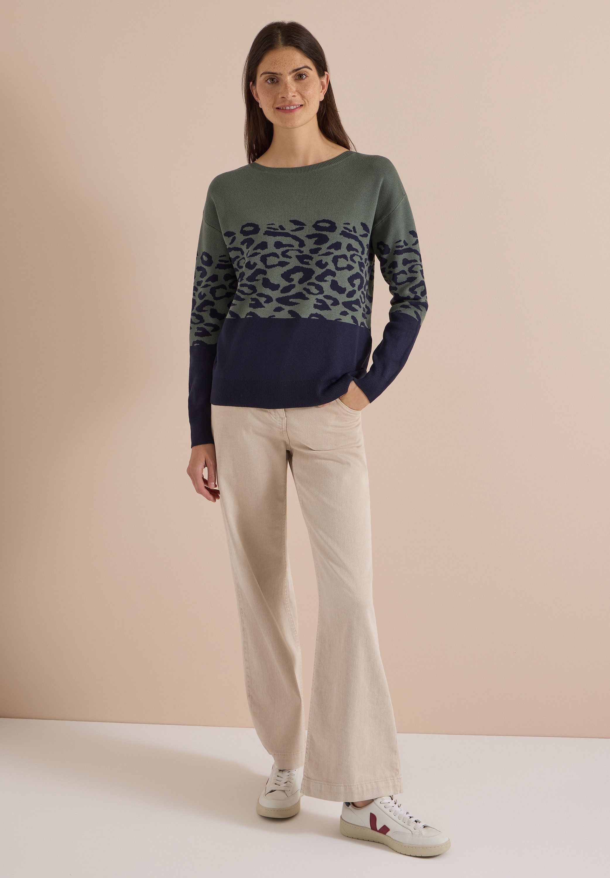 CECIL Strickpullover mit Rundhalsausschnitt