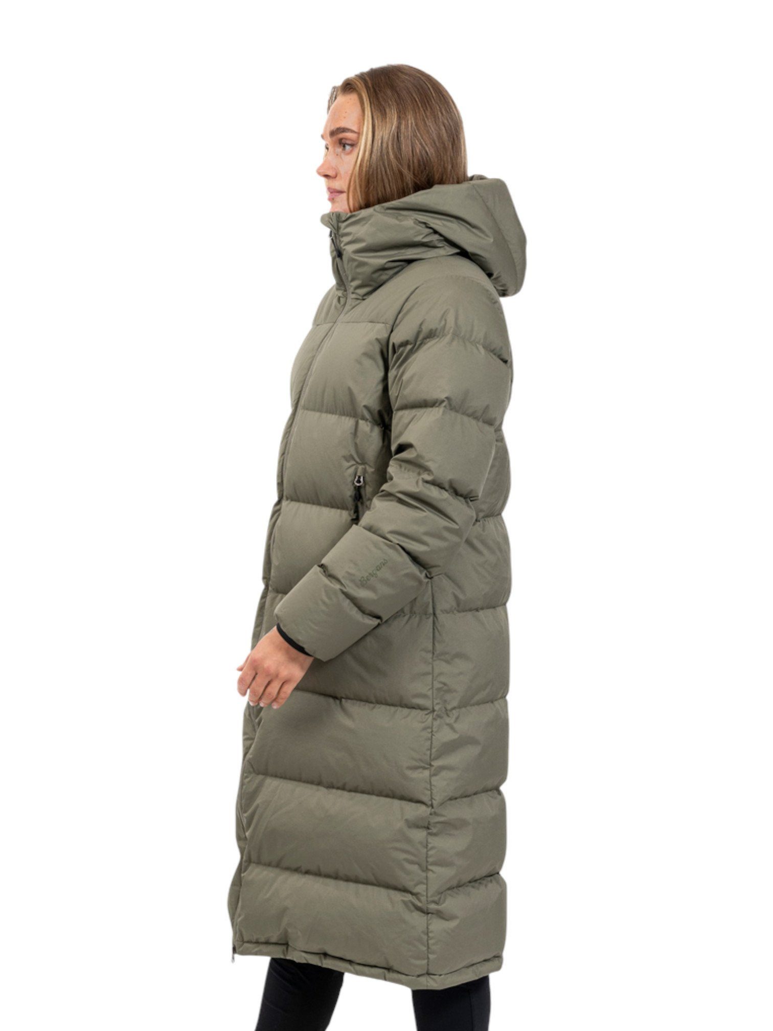 Bergans Daunenmantel Urban Down Long Coat (wärmeisolierung) grün Damen günstig online kaufen
