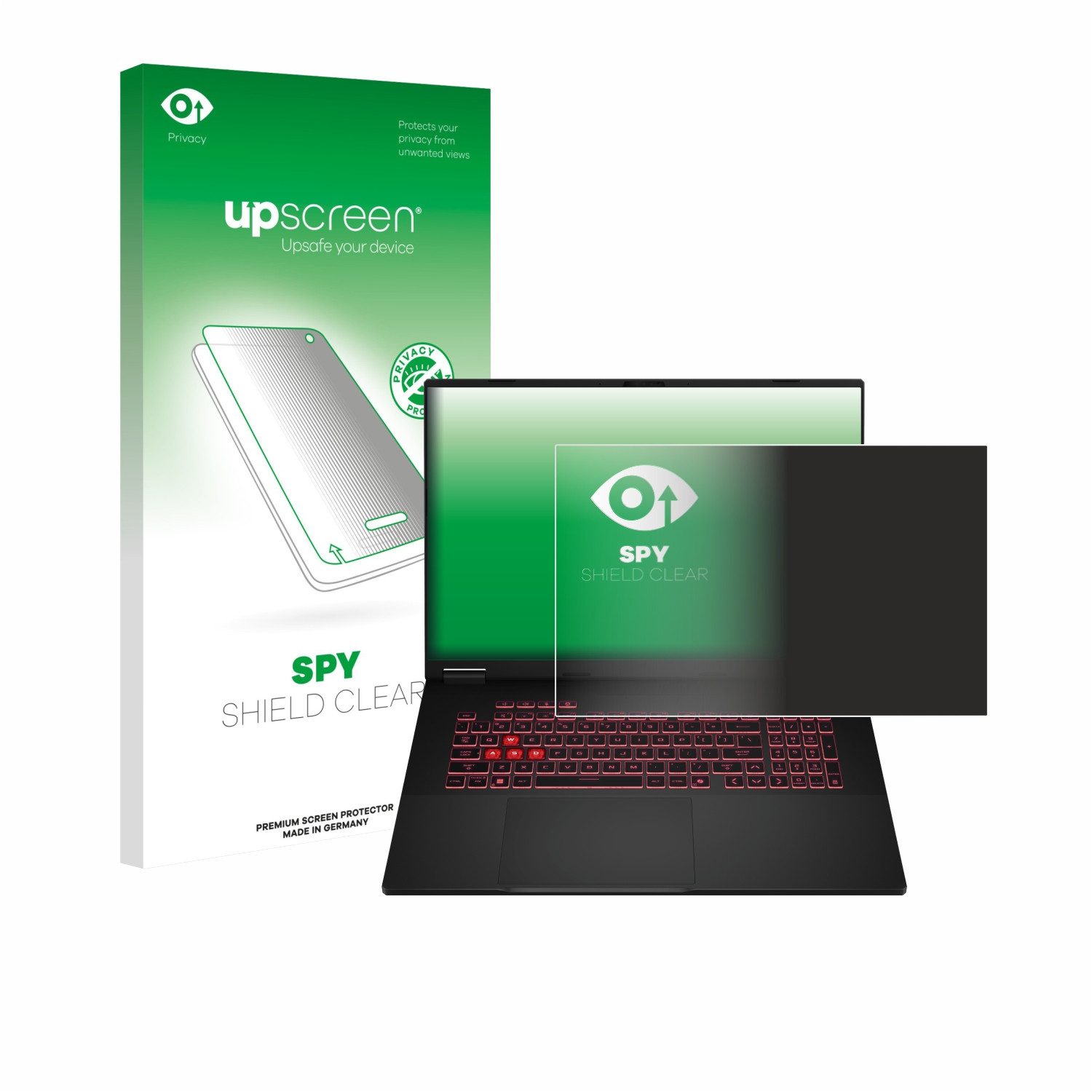 upscreen Displayschutzfolie Sichtschutzfolie für ASUS TUF Gaming A18 2025, Anti-Spy Privacy Sichtschutz Blickschutzfolie Blaulicht-Schutz