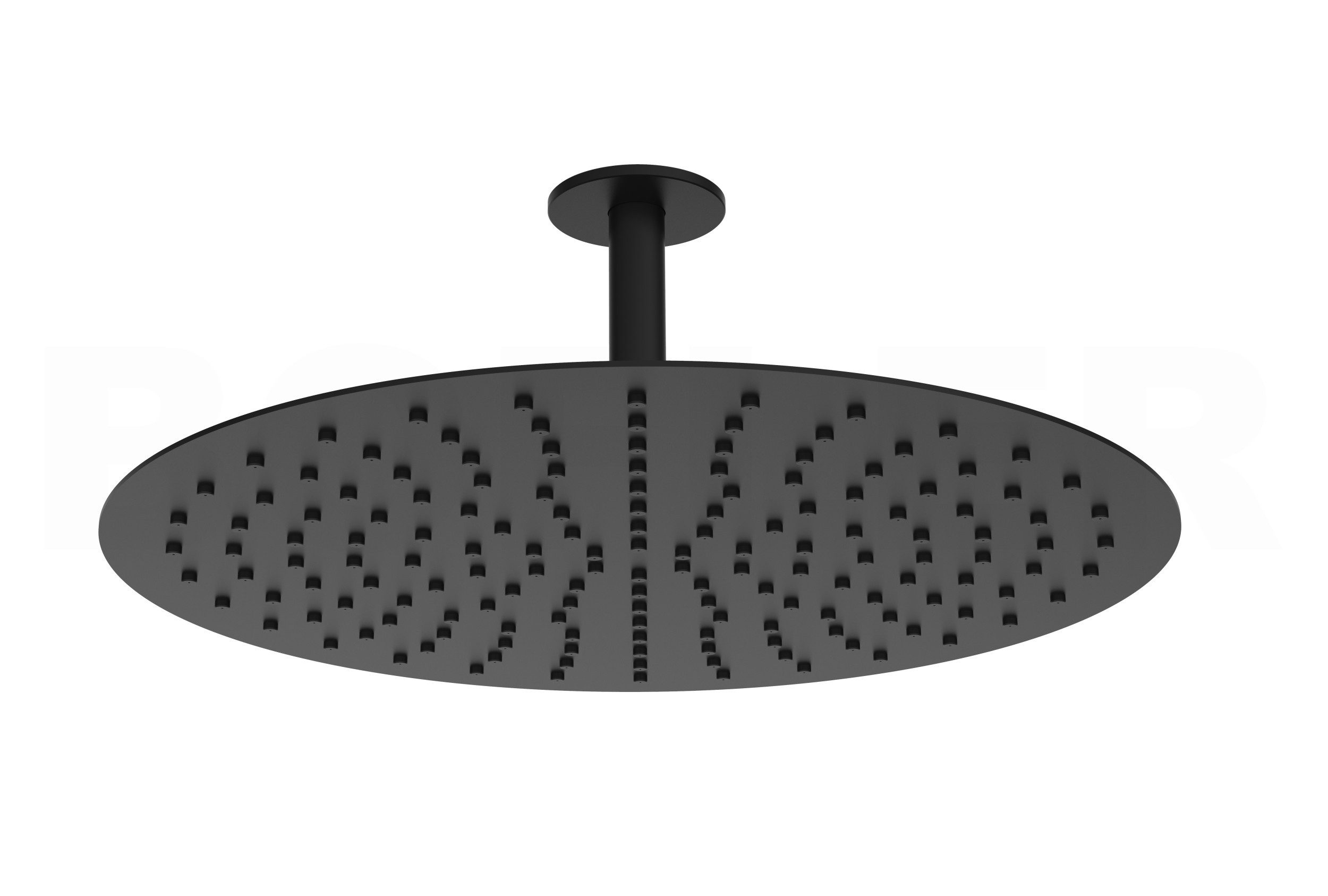 Hansgrohe und Bofler Duscharmatur Vernis Blend Unterputz Armatur für 2 Verbraucher (Duschsystem, Duschanlage, Duschset, inkl. BOFLER Duschset #33-O Brauseset, XXL Regendusche 40cm, Deckenarm) matt schwarz, Antikalk-Gummidüsen, Wassersparende Regendusche