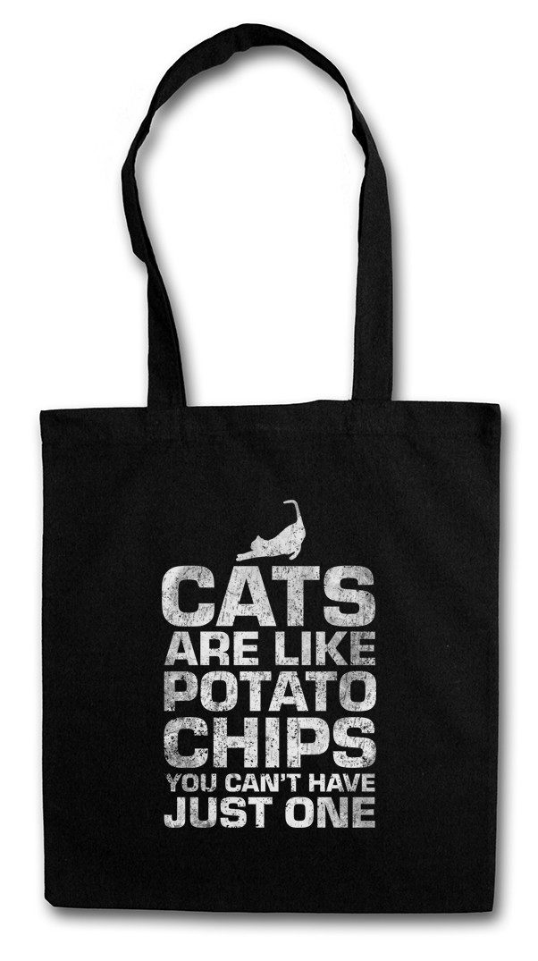 Beuteltasche Cats Are Like Potato Chips Stofftasche You Can't Have Just One Cat