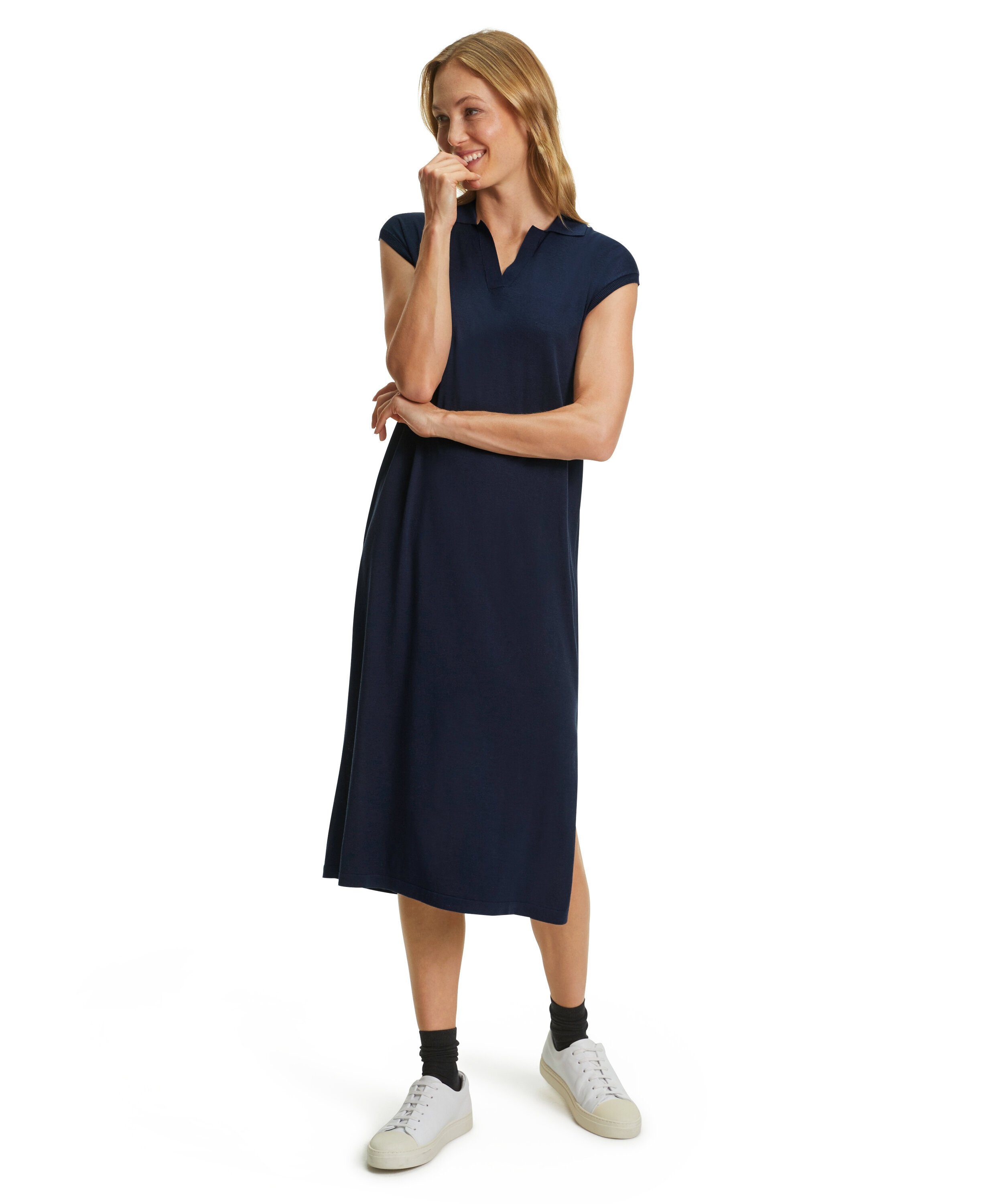 FALKE Jerseykleid aus Seide mit Baumwollanteil space blue (6116)