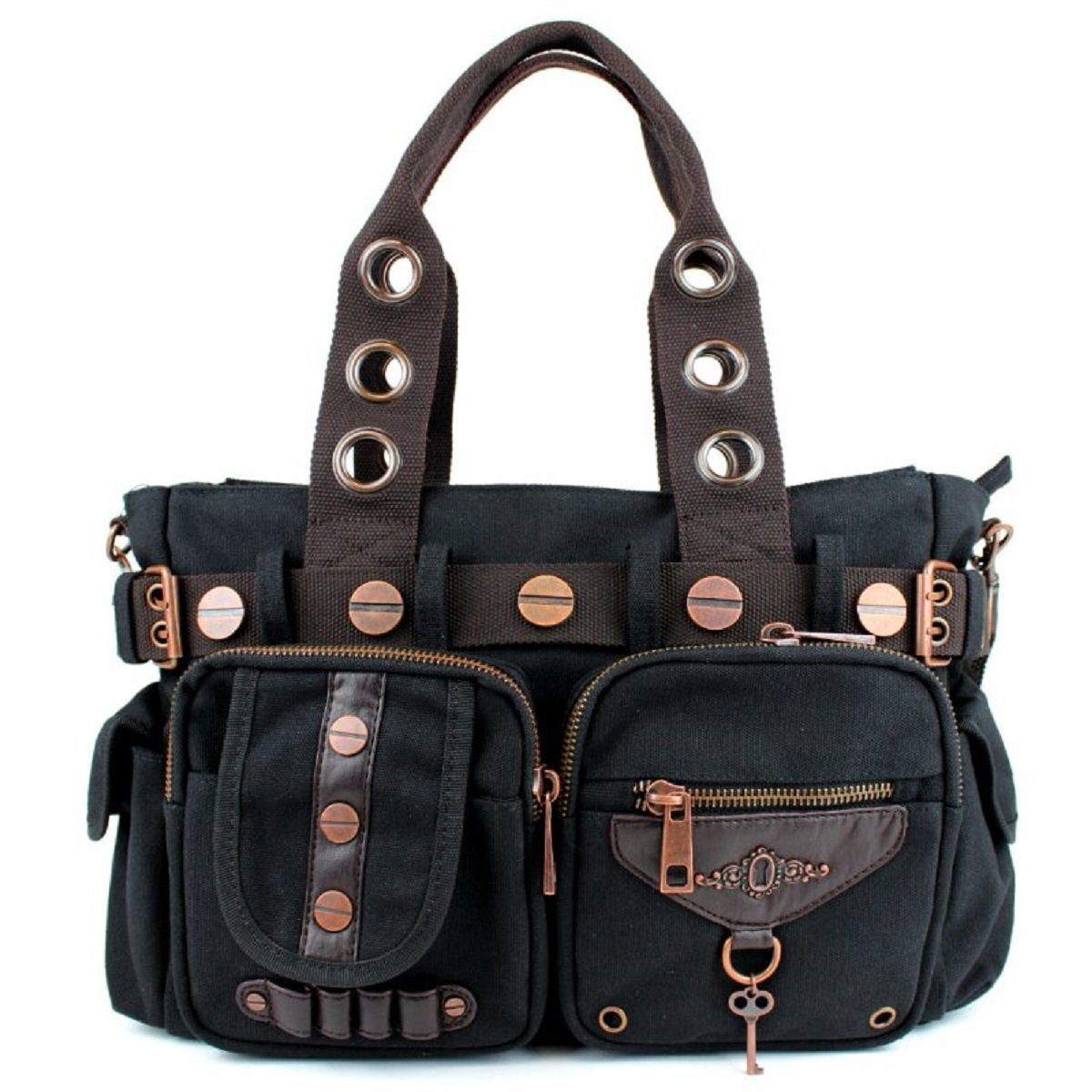 Banned Schultertasche Doom Lagoon Steampunk Schlüsselloch Gothic, Verstellb günstig online kaufen