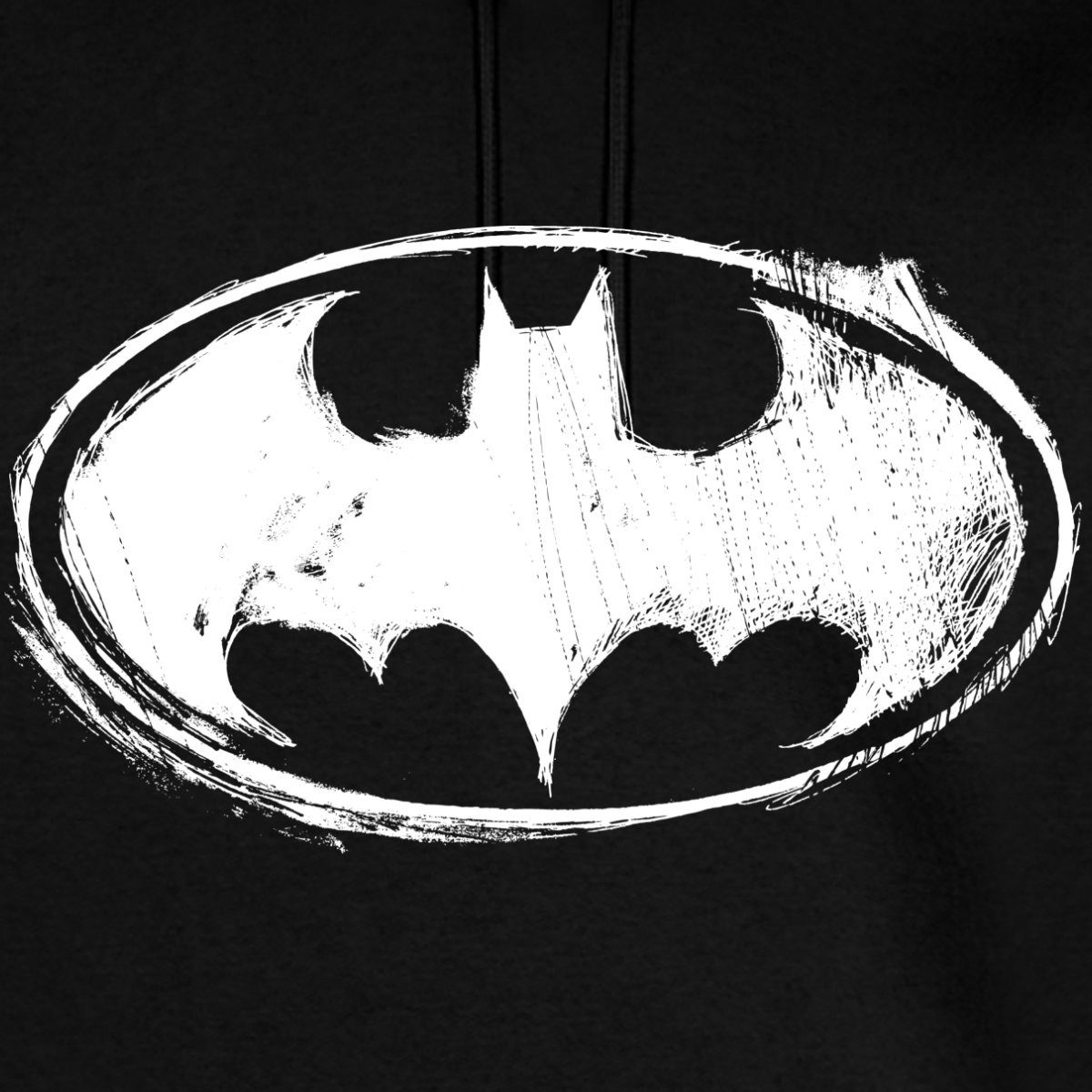 Spreadshirt Hoodie DC Comics Batman Logo Gezeichnet Herren Premium Hoodie ( günstig online kaufen
