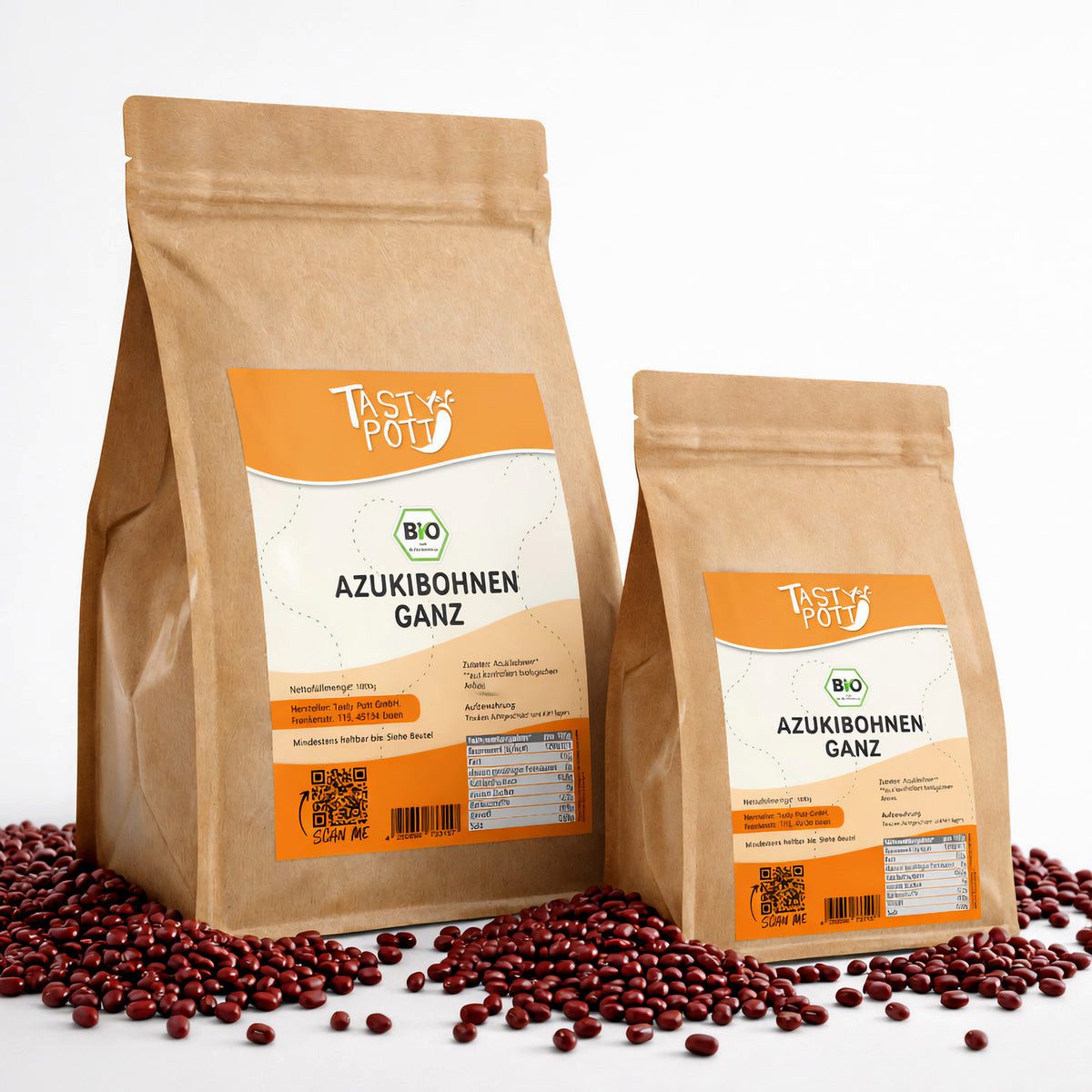 Tasty Reis Tasty Pott Bio Azukibohnen ganz - 1kg - im Beutel
