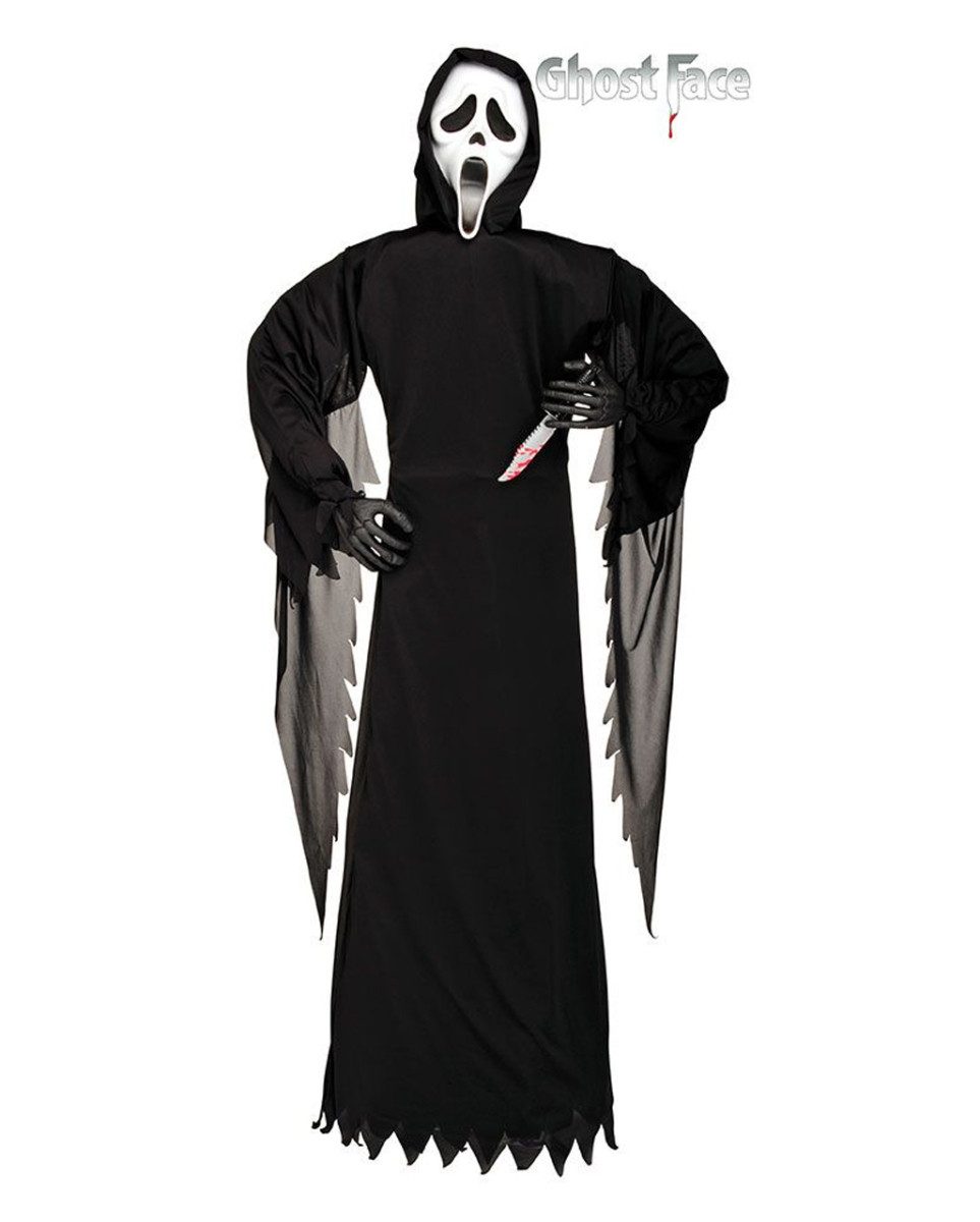 Horror-Shop Dekoobjekt Scream Ghostface Dekofigur mit Messer 182cm