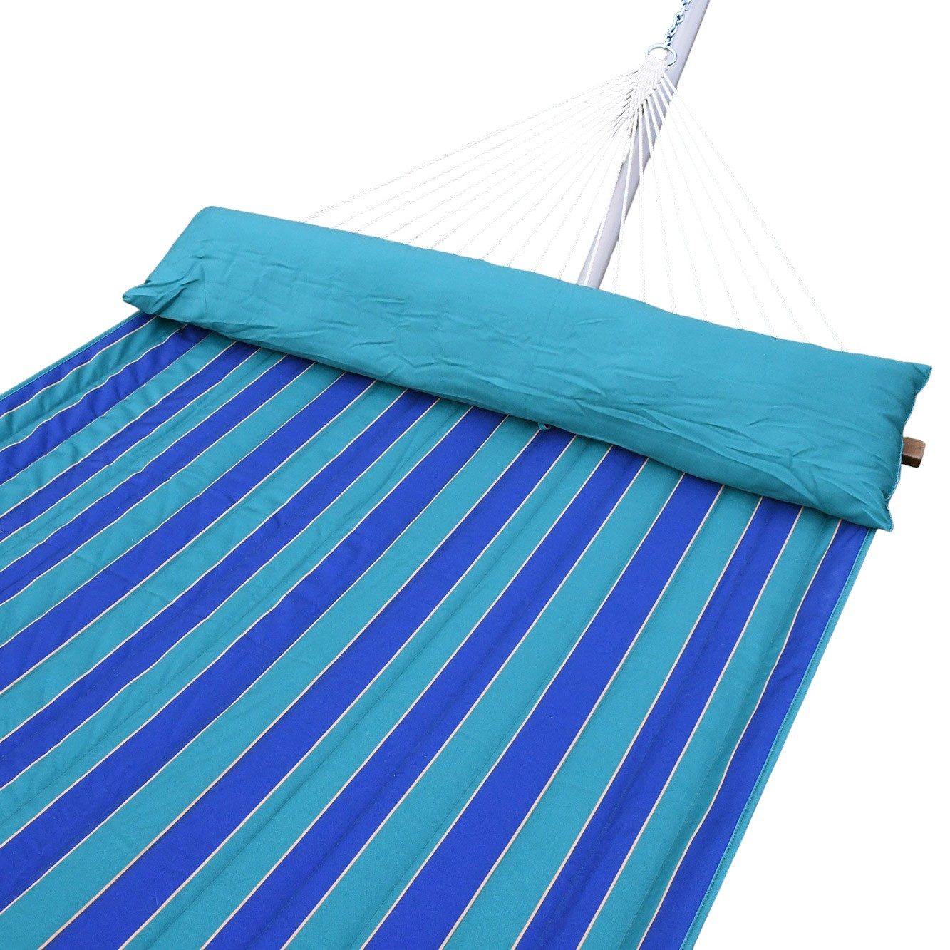 Stabhängematte Stabhängematte blau mit Kissen - gefüttert Olefin