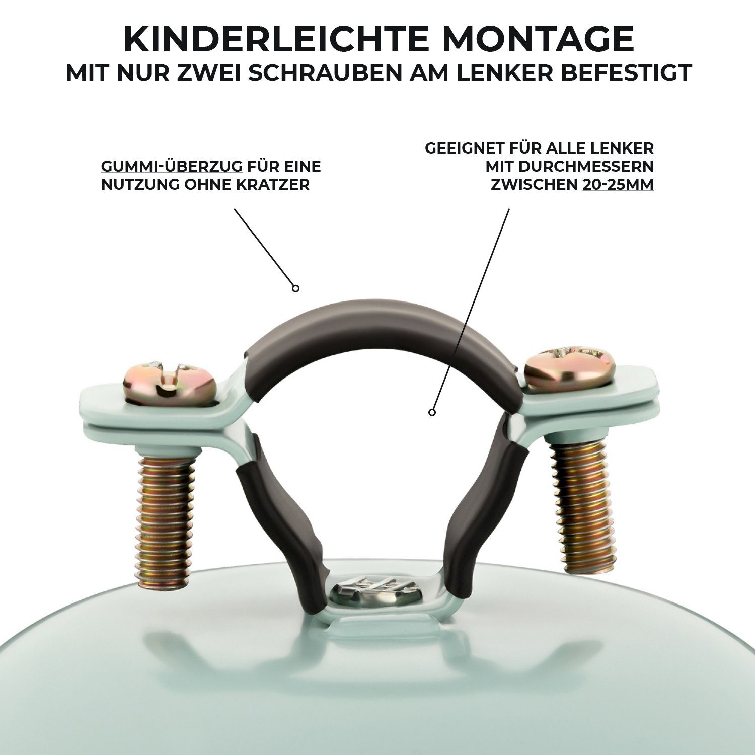 URBAN ZWEIRAD Fahrradlenker Fahrradklingel aus Metall