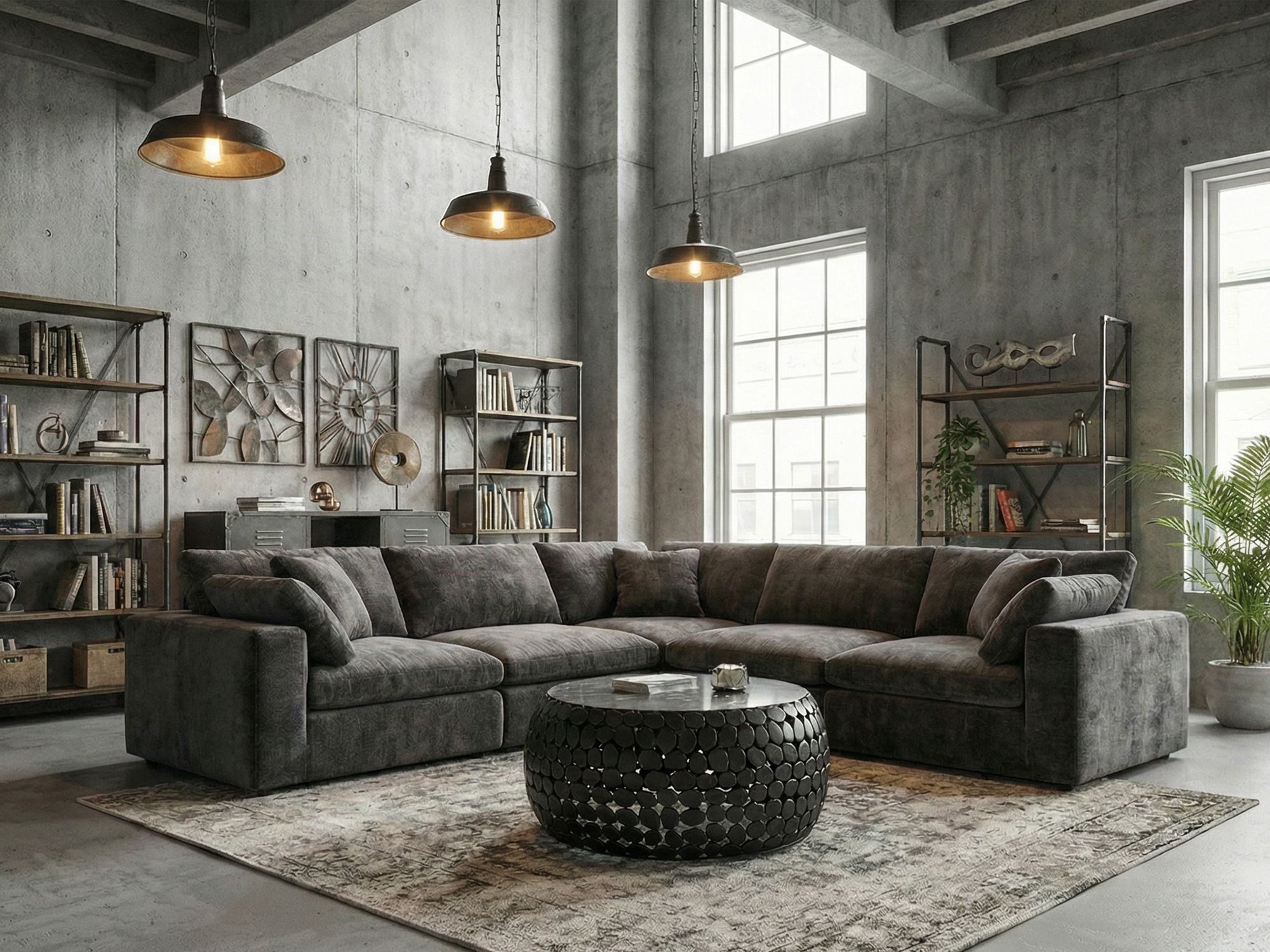 FINEBUY Couchtisch FB116679 Couchtisch rund Aluminium schwarz 65cm Marmor Wohnzimmertisch (Eleganter Blickfang für stilvolle Wohnräume), Hochwertige Materialien mit besonderer Form
