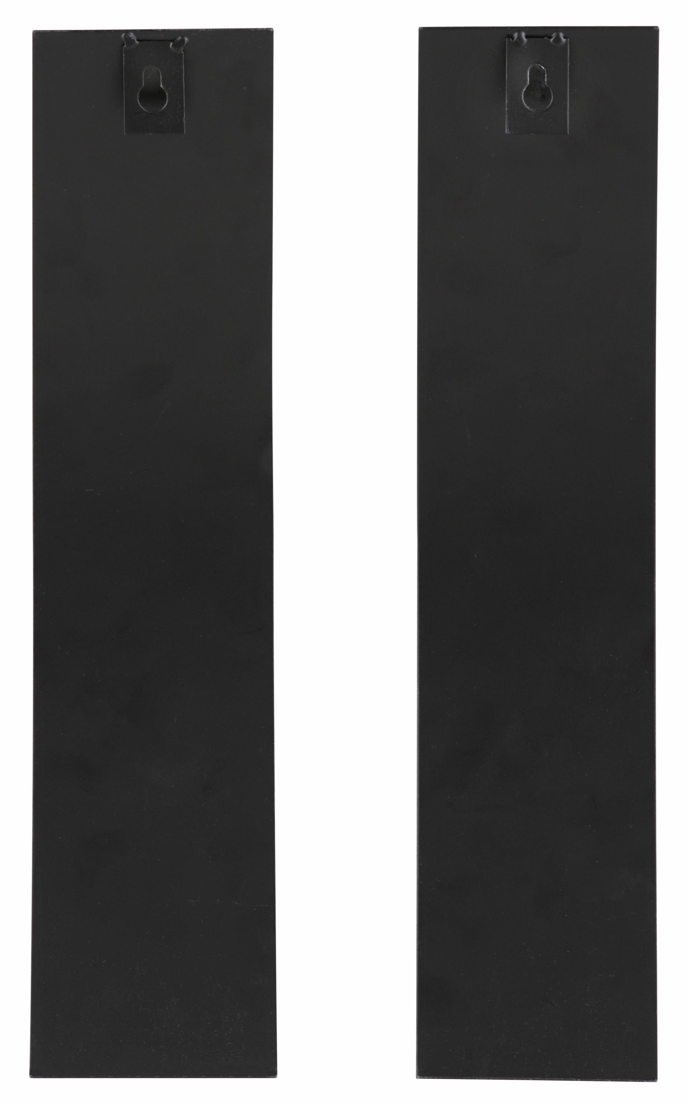 OTTO home Wandkerzenhalter Drammen (Set, 2 St), Landhaus, Metall, Glas, schwarz