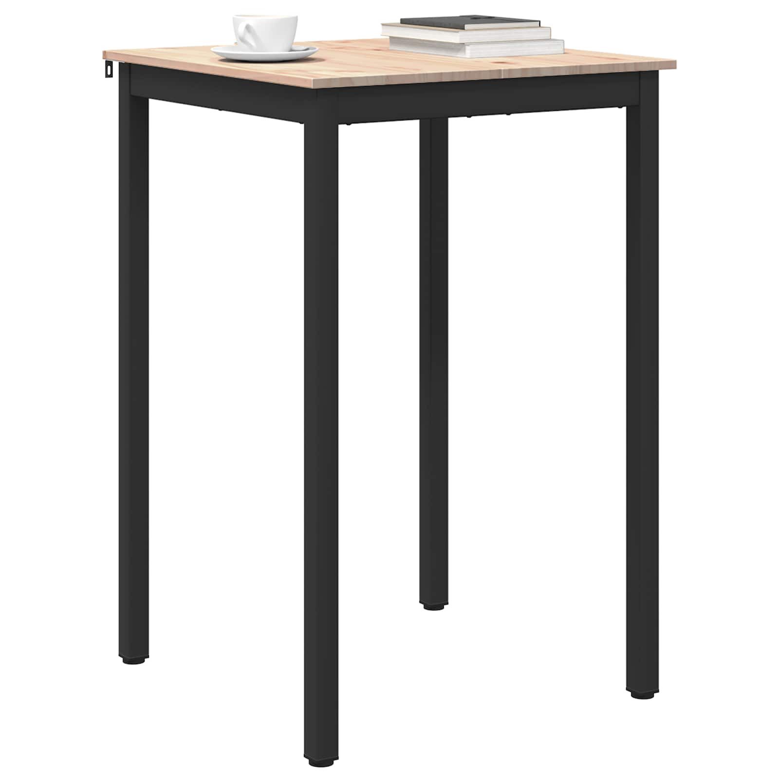 vidaXL Esstisch Bartisch 70 x 70 x 105 cm Massives Kiefernholz Natur (1-St)
