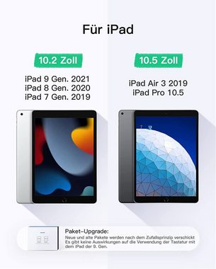 Inateck »Ultraleichte Tastatur Hülle für 10,2 Zoll iPad 9/8/7 Gen« iPad-Tastatur (für 10,5 Zoll iPad Air 3 2019, mit Smart Power Knopf, QWERTZ)