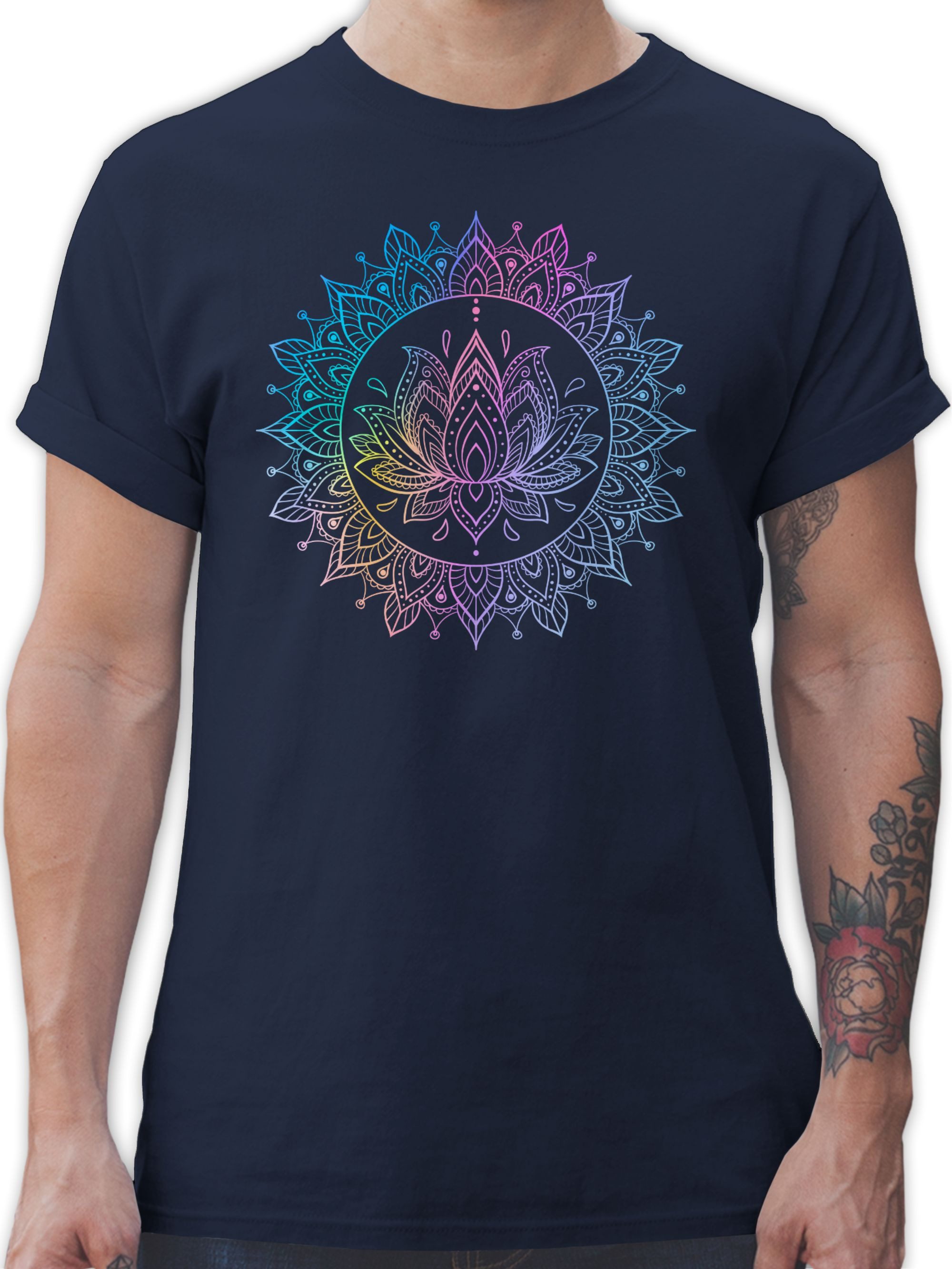 Shirtracer T-Shirt Mandala Lotusblume I Spirituelle günstig online kaufen