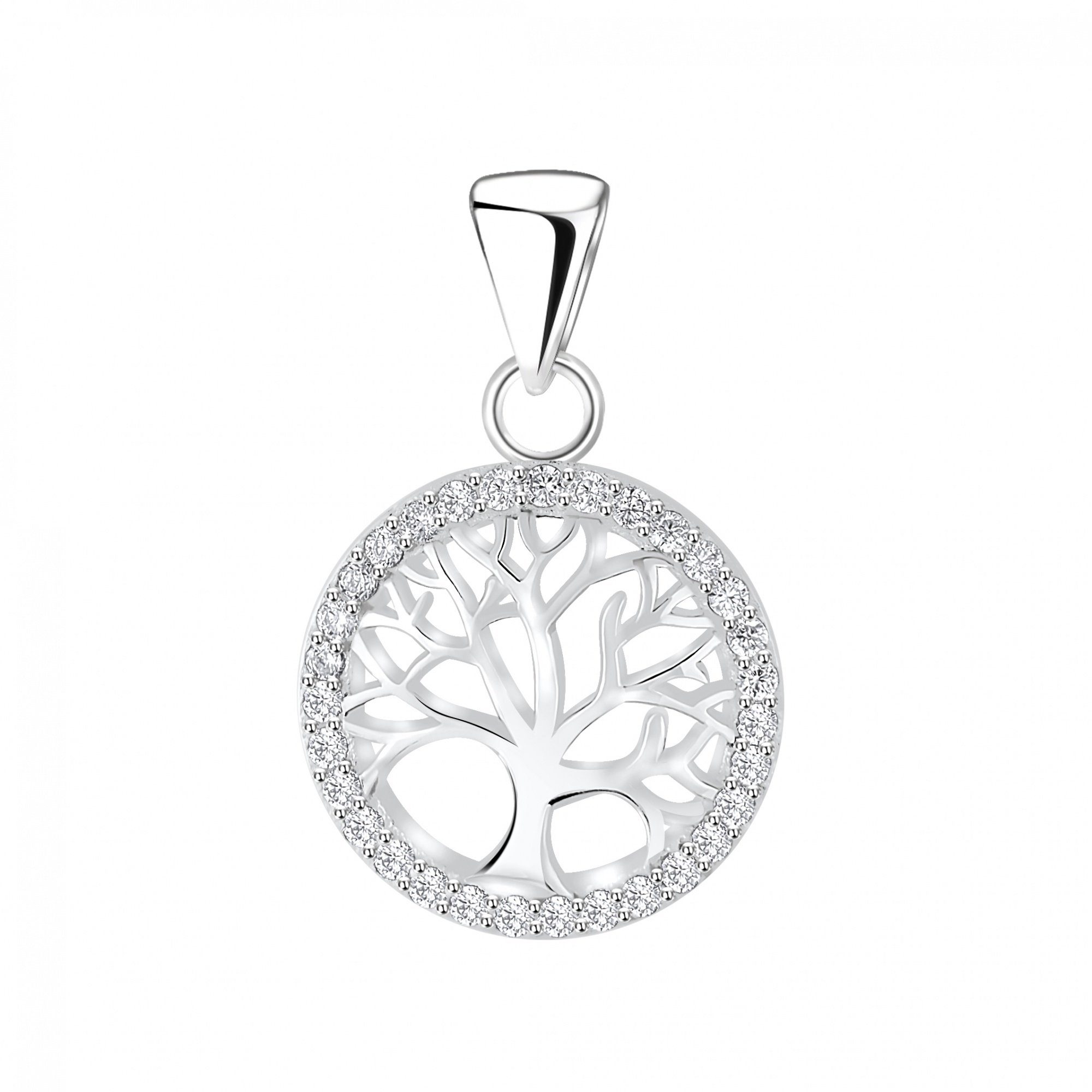 ALEXANDER YORK Schmuckset Schmuckset, Lebensbaum, TREE OF LIFE Zirkonia weiß, Ohrstecker, 4-tlg.