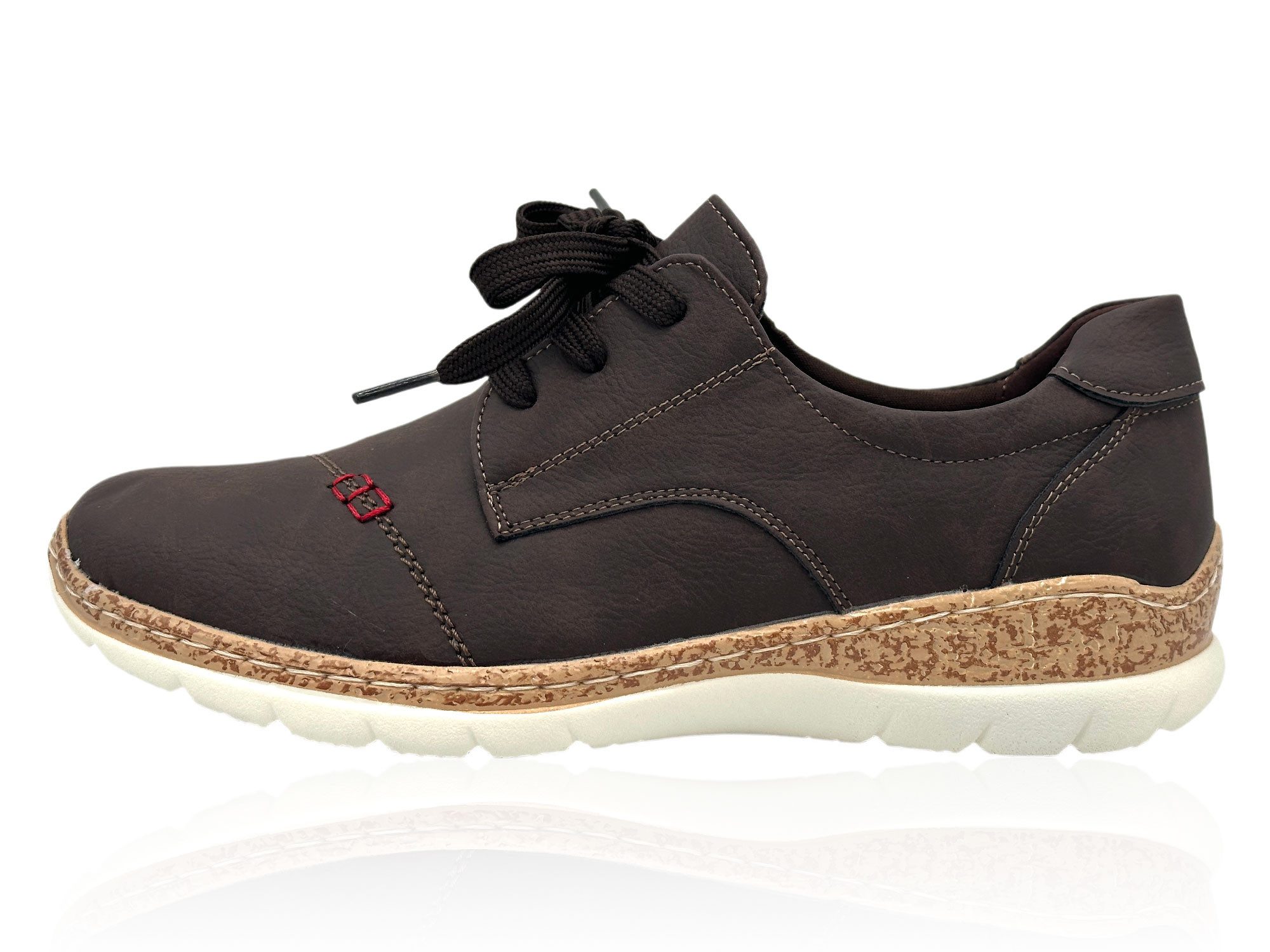 Nowaland Damen Komfort-Halbschuh Schnürschuh Leichtes Design mit strukturierter Komfortsohle für angenehmes Gehen