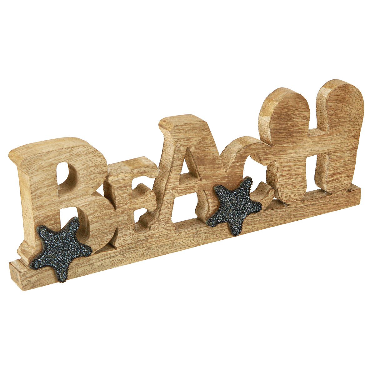 Dekofigur Aufsteller „Beach“ Holzdeko Strand maritim 35×12cm