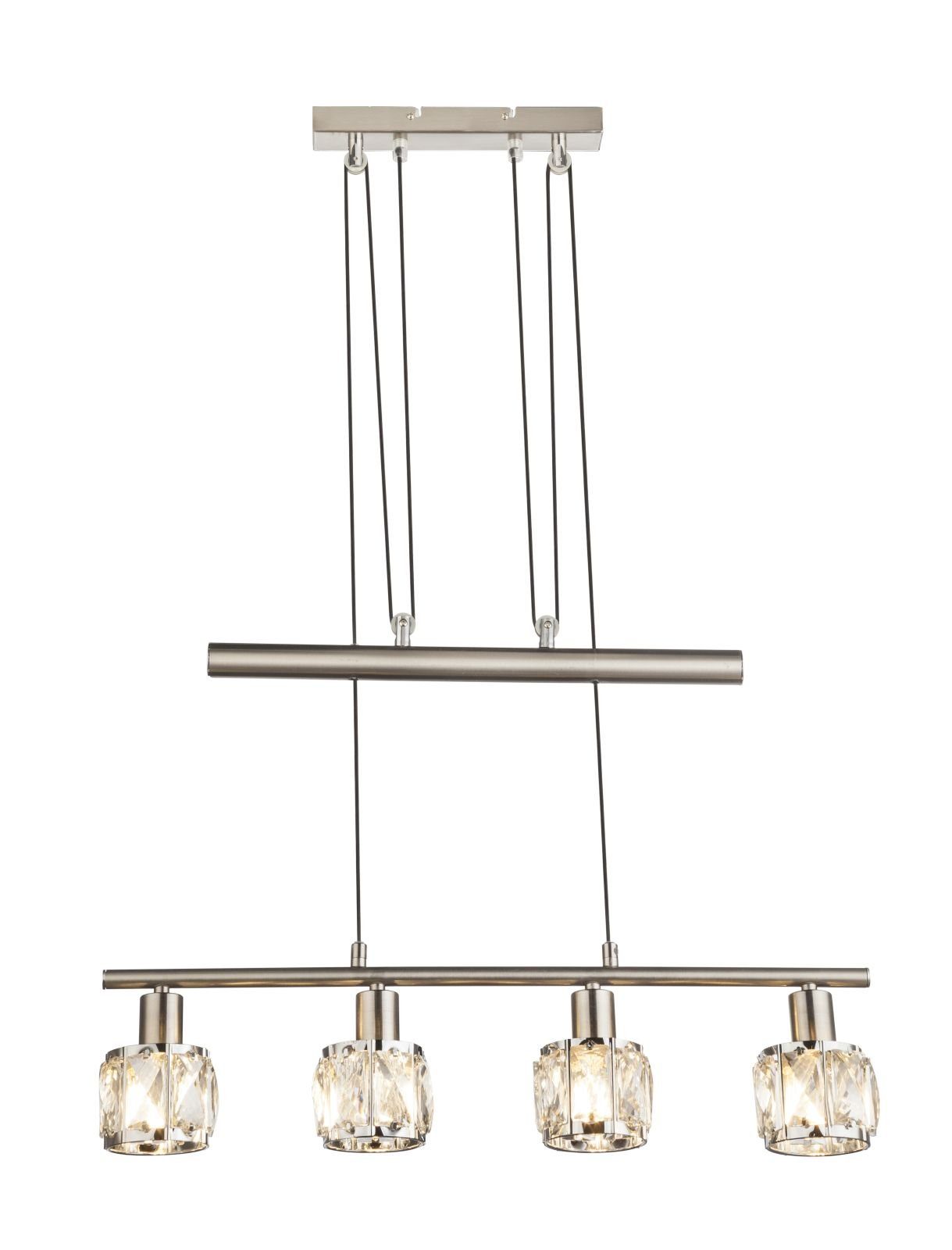 GLOBO LIGHTING Hängeleuchte Hängelampe Esszimmer Pendelleuchte Glas Kristalle Hängeleuchte
