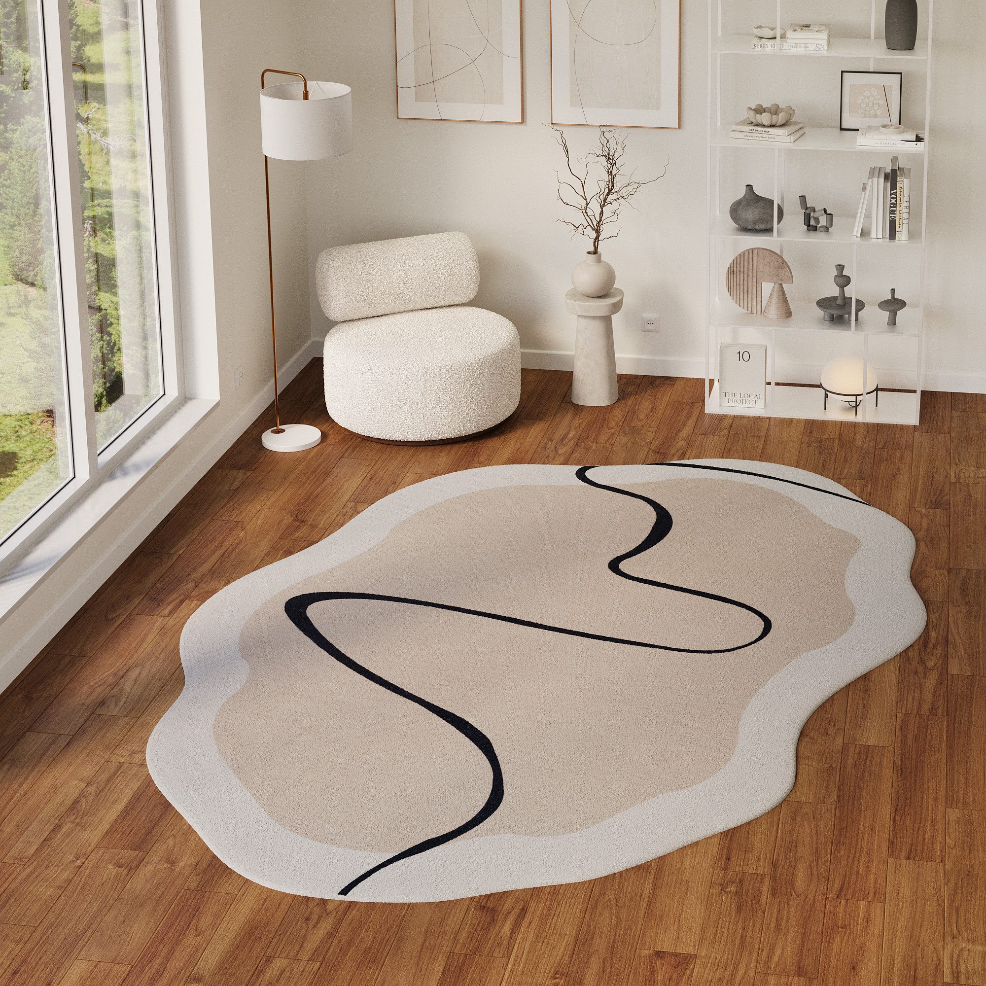 Tapiso Designteppich WISP, Höhe: 7 mm, Wohnzimmer, Schlafzimmer