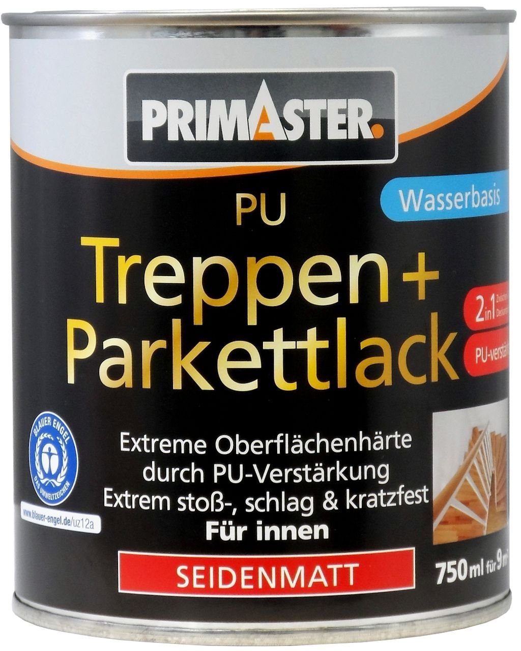 Parkettlack PU ml Treppen- Primaster 2in1 Klarlack Primaster und 750