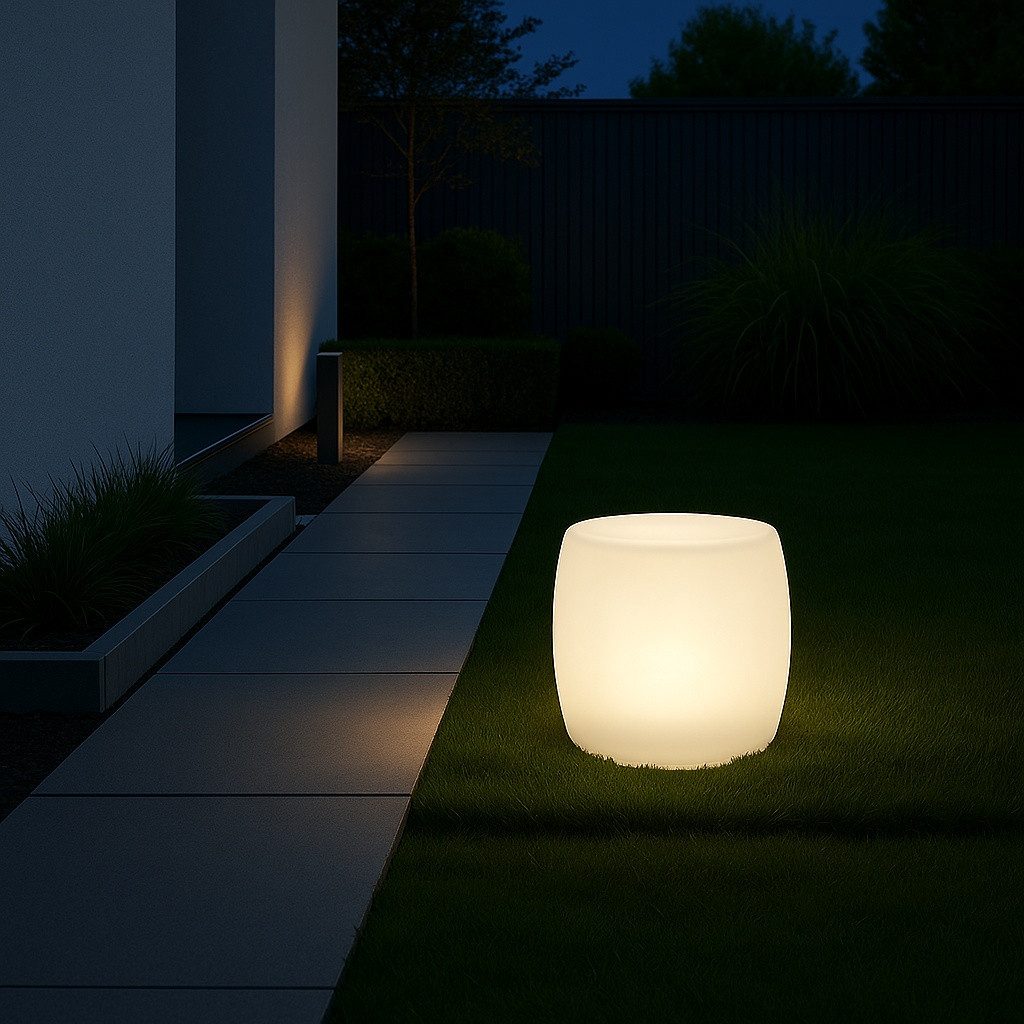 MeLiTec LED Solarleuchte Solar Gartenleuchte LK08-4 Modell Trommel, nein, 6h Leuchtdauer