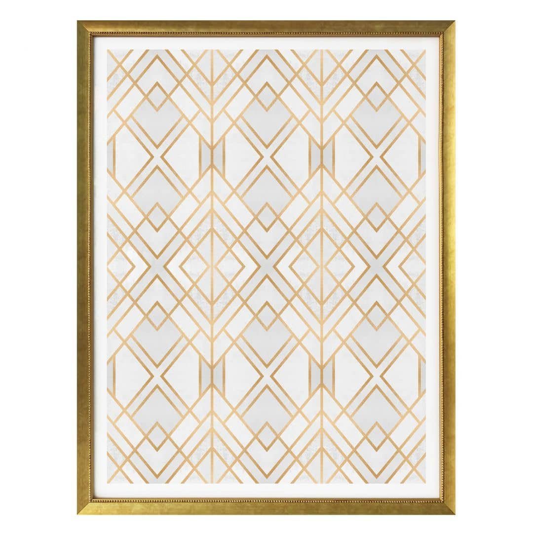 Kunstdruck Wall modern Poster Shabby Küche Wandbild K&L Gold, Poster Chic Déco Wohnzimmer Art Fredriksson Art