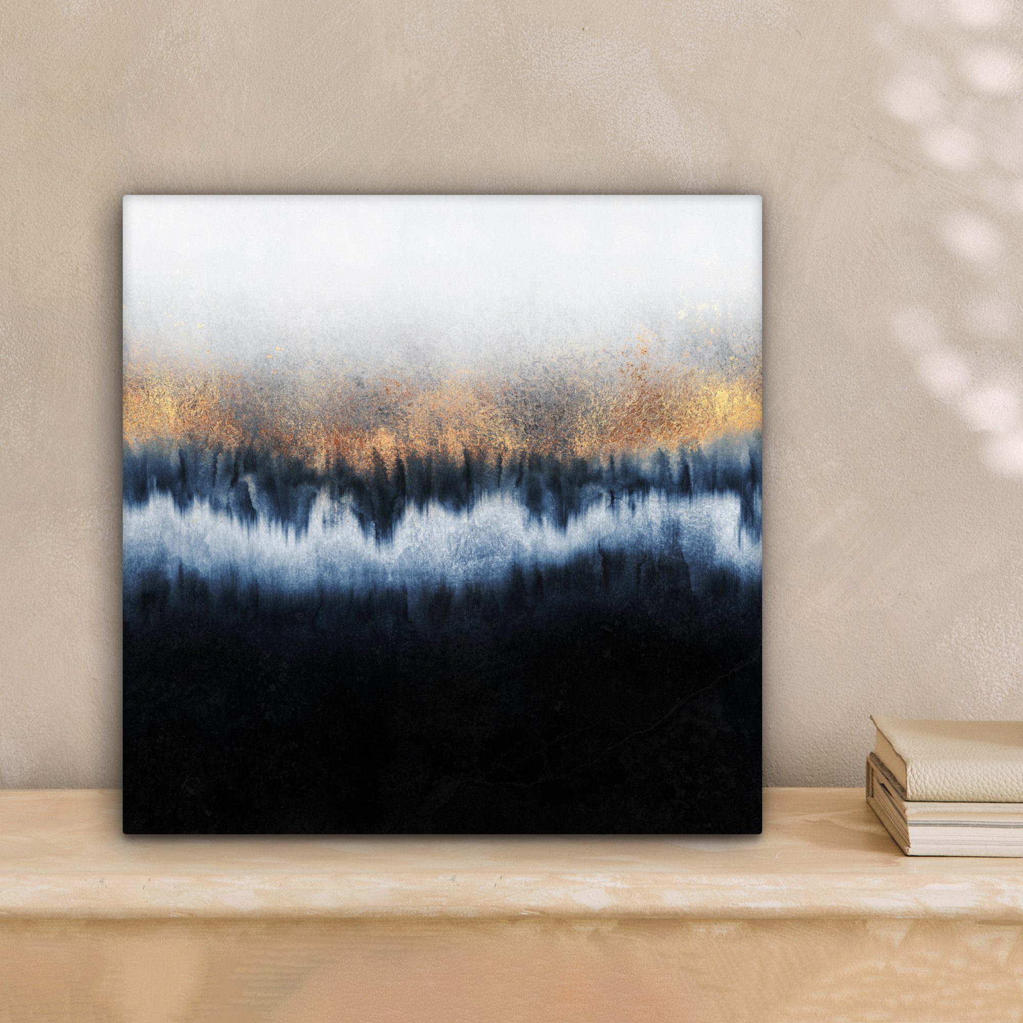 OneMillionCanvasses® Leinwandbild Abstrakt - Gold - Luxus - Blau, Fotodruck günstig online kaufen