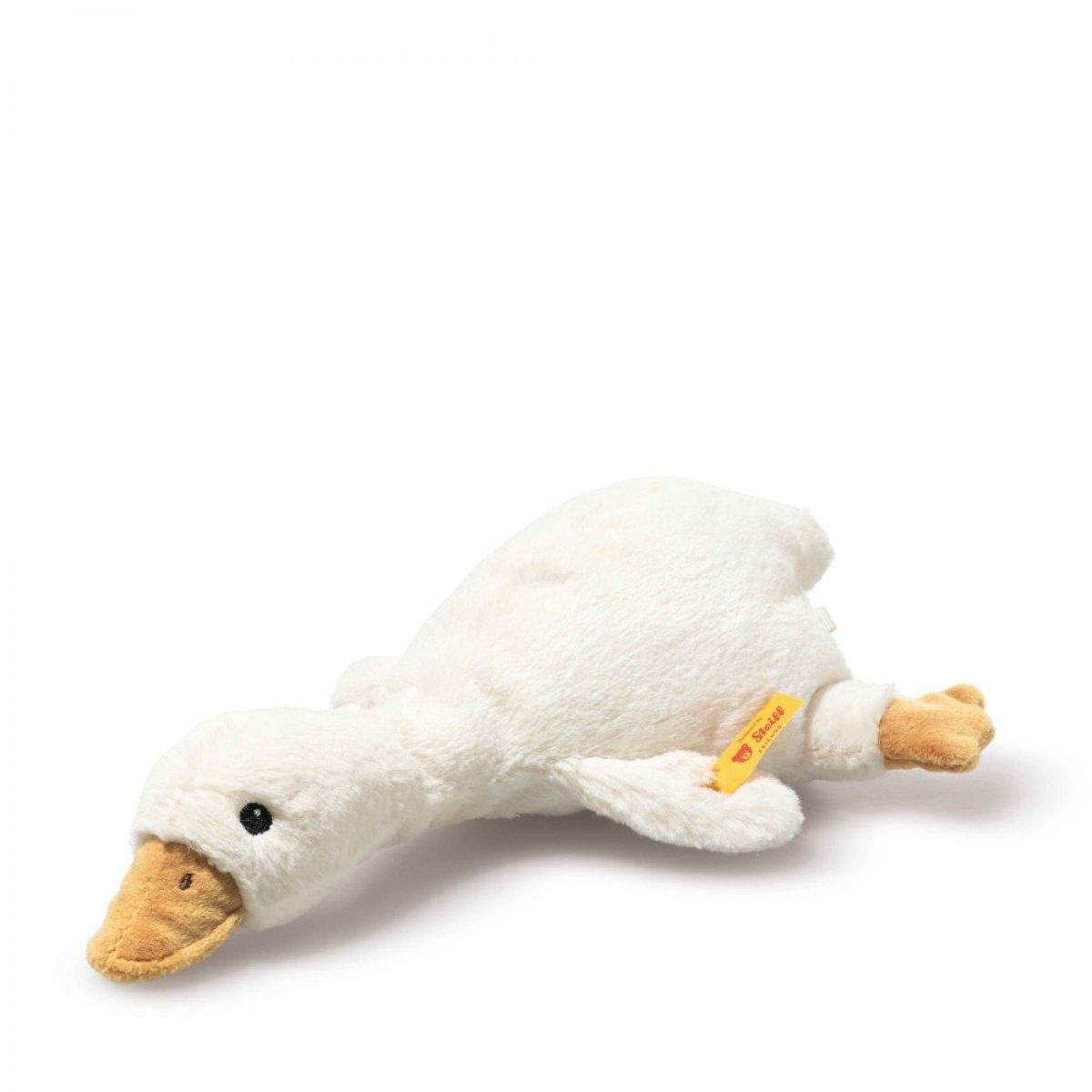 Steiff Kuscheltier Kuscheltier Gilda Gans mit Rassel Weiß (21cm)