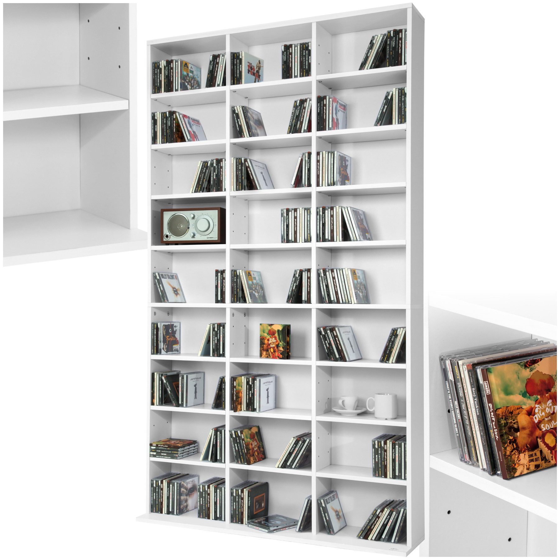 tectake CD-Regal CD DVD Regal, Set günstig online kaufen