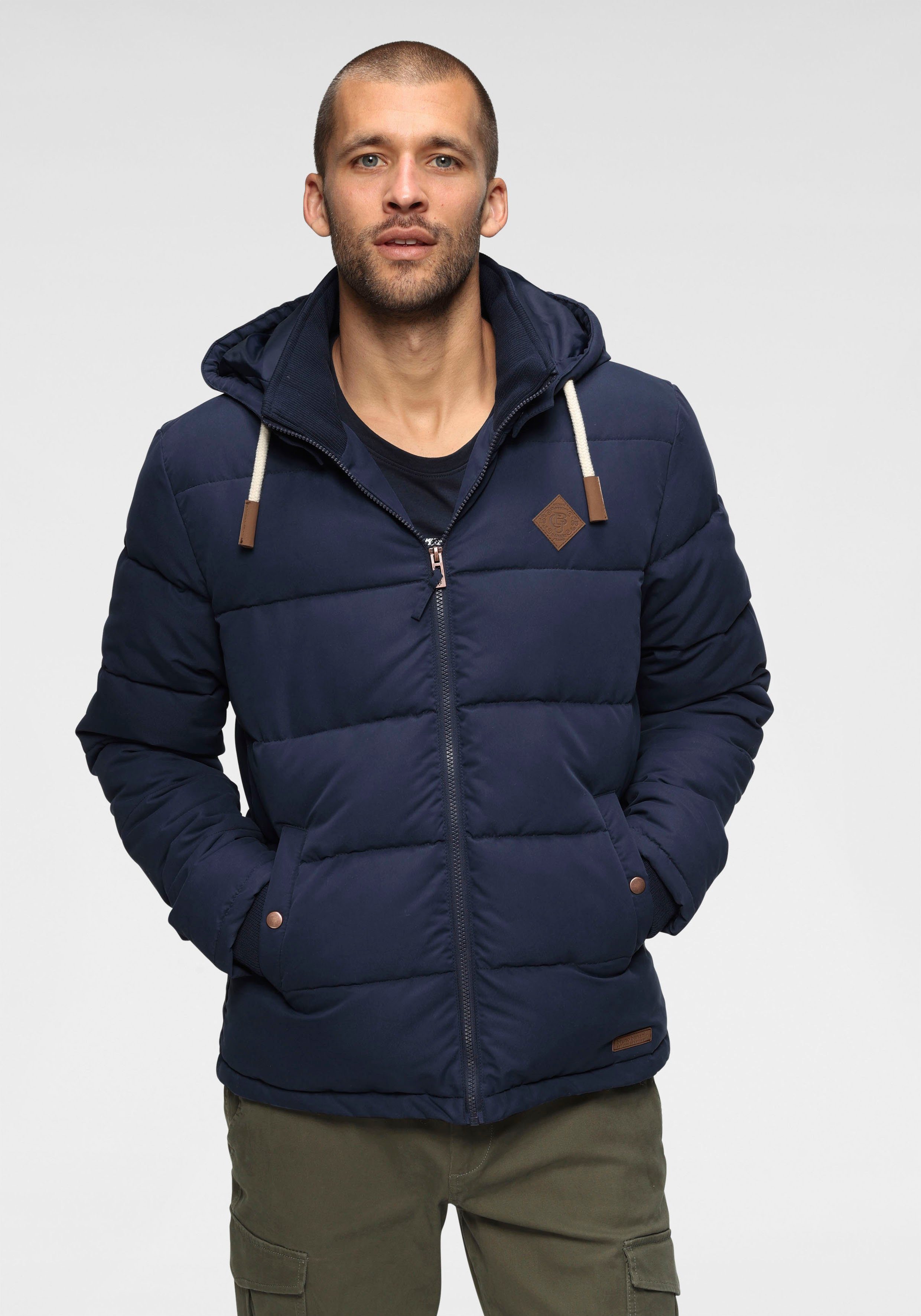 Bruno Banani Steppjacke mit abtrennbarer Kapuze marine