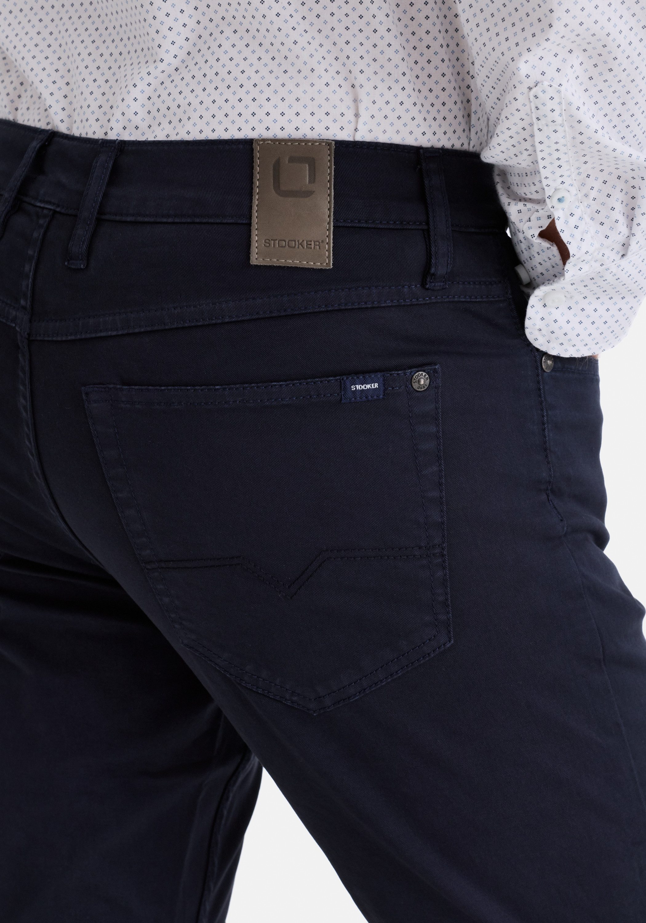 Stooker Men 5-Pocket-Jeans Frisco Twill Straight Fit Jeans Straight Fit Casual Clean Wash Twill Coloured Comfort Flex! für Herren