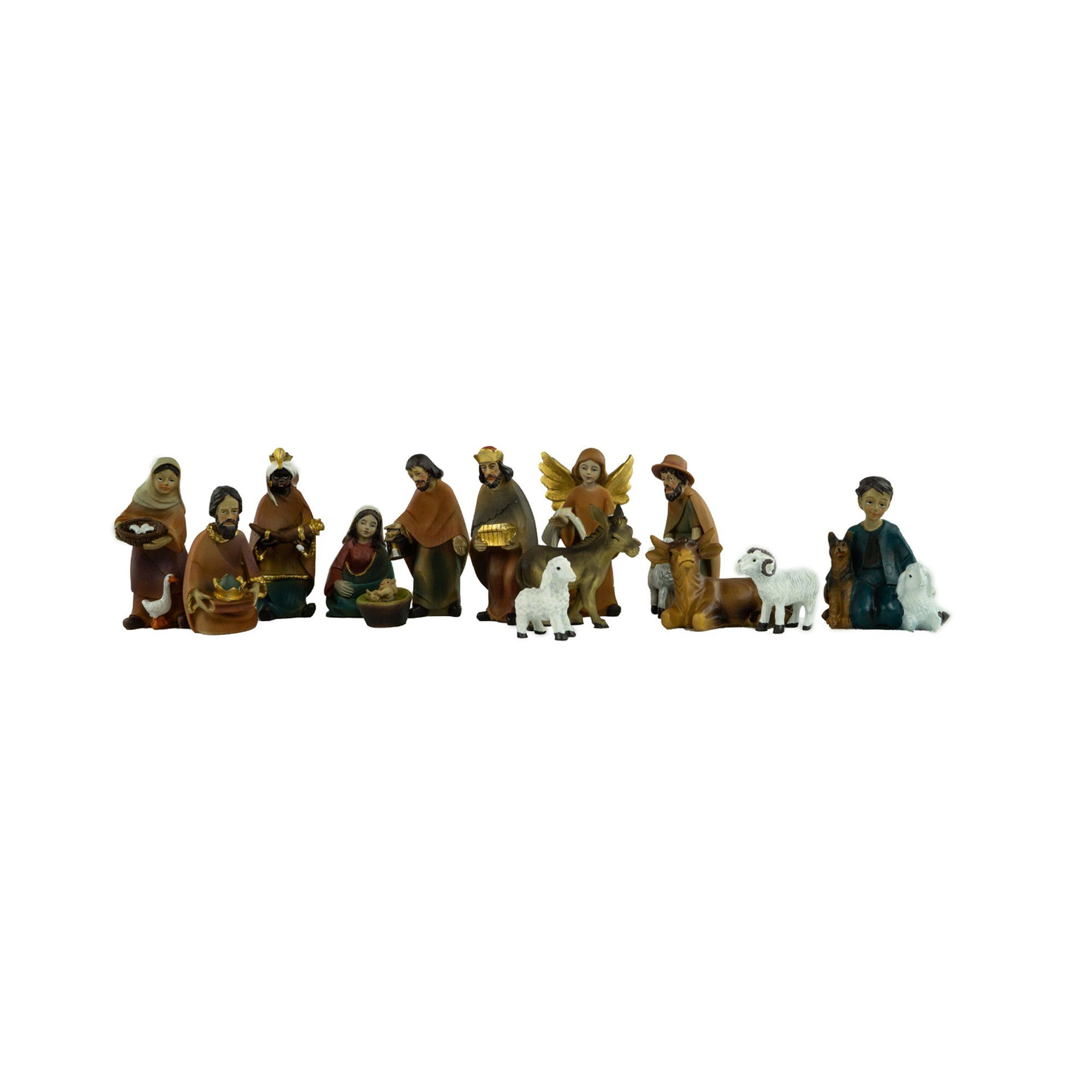 Krippenursel Krippenfigur Krippenfiguren ca. ETA cm, 15-tlg., (Set, St., 10,5 Krippenfiguren 2 15-tlg), handbemalte 15