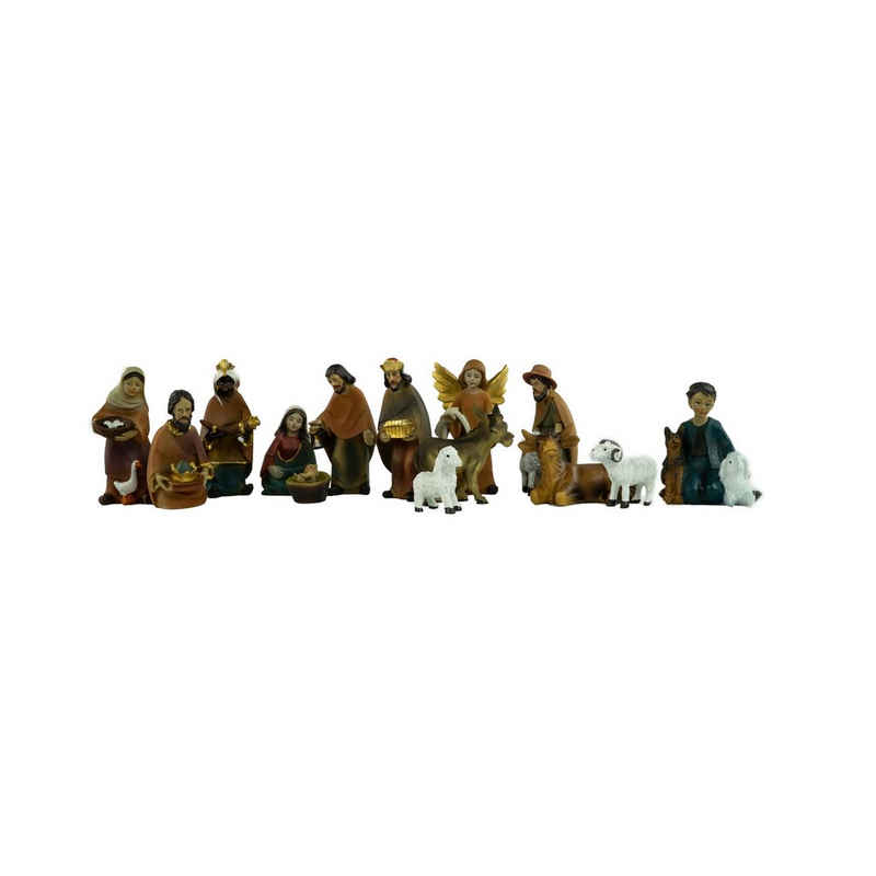 Krippenursel Krippenfigur Krippenfiguren 15-tlg., ca. 10,5 cm, ETA 2 (Set, 15 St., 15-tlg), handbemalte Krippenfiguren