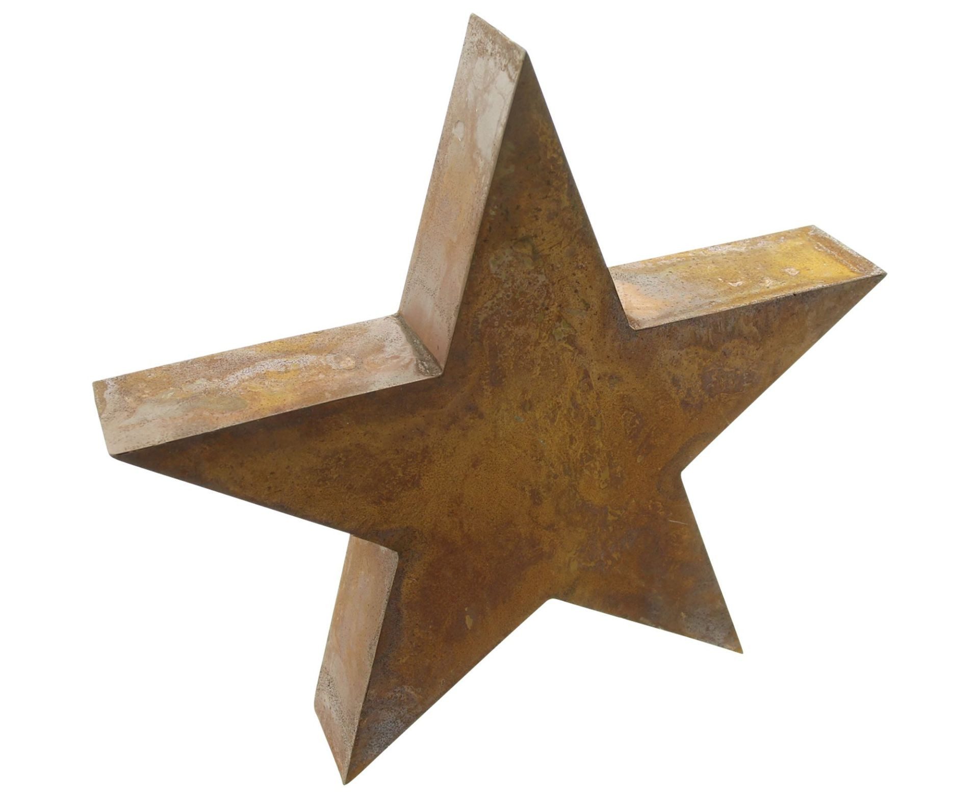 Dekoleidenschaft Dekofigur "Stern" Metall Rost Design Ø 29 cm, Outdoor Weih günstig online kaufen