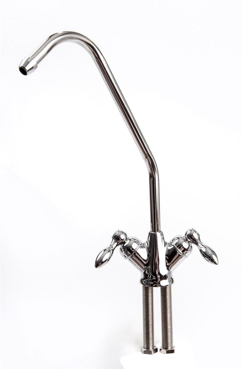 Aquintos Wasseraufbereitung Wasserbar Retro Supreme 2-Wege Wasserhahn, Chromoptik