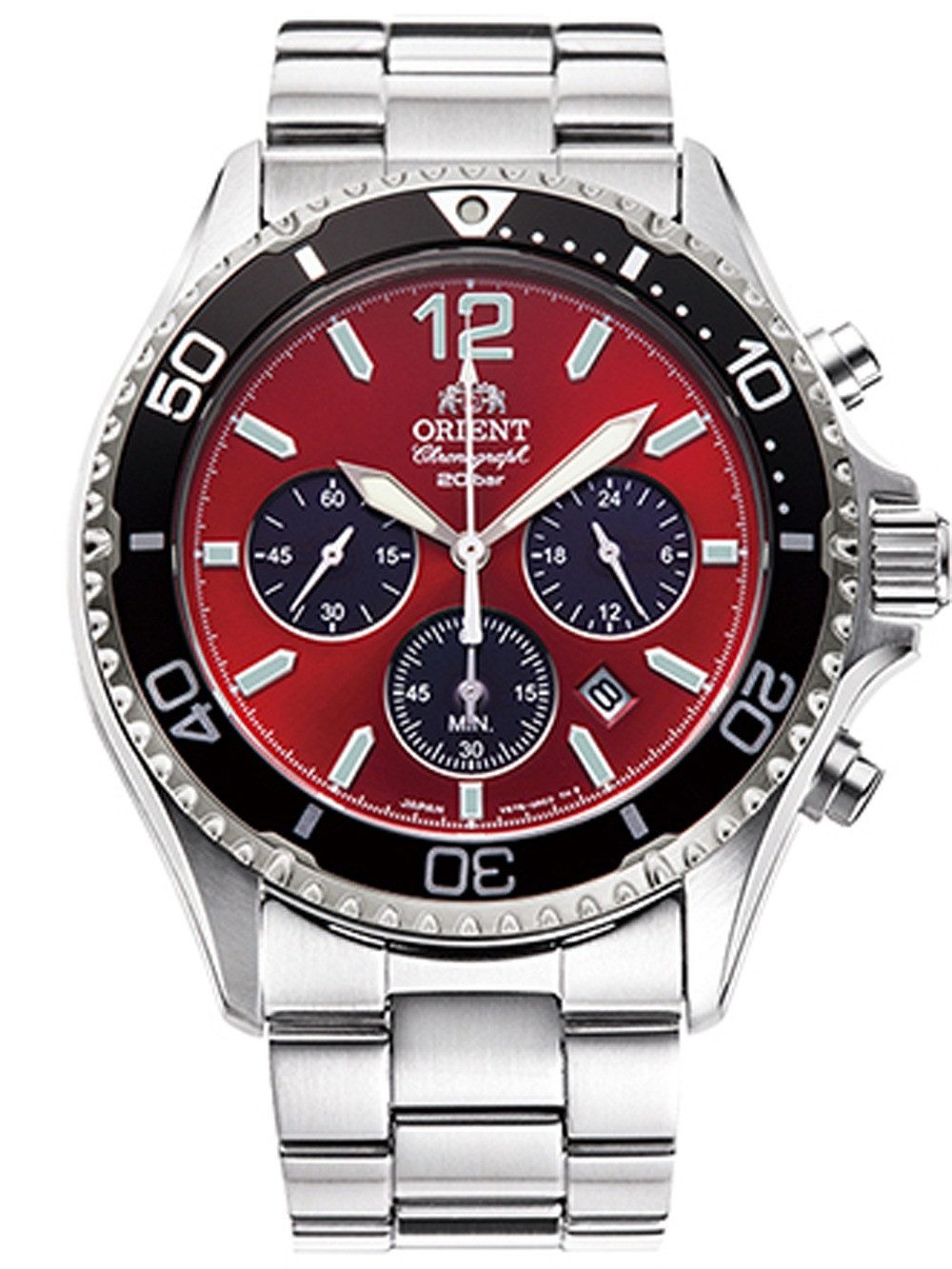 Orient Quarzuhr Orient RA-TX0207R10B Herrenuhr Mako Solar Chronograph 43mm 20ATM Orient RA-TX0207R10B Herrenuhr Mako Solar Chronograph 43mm 20ATM