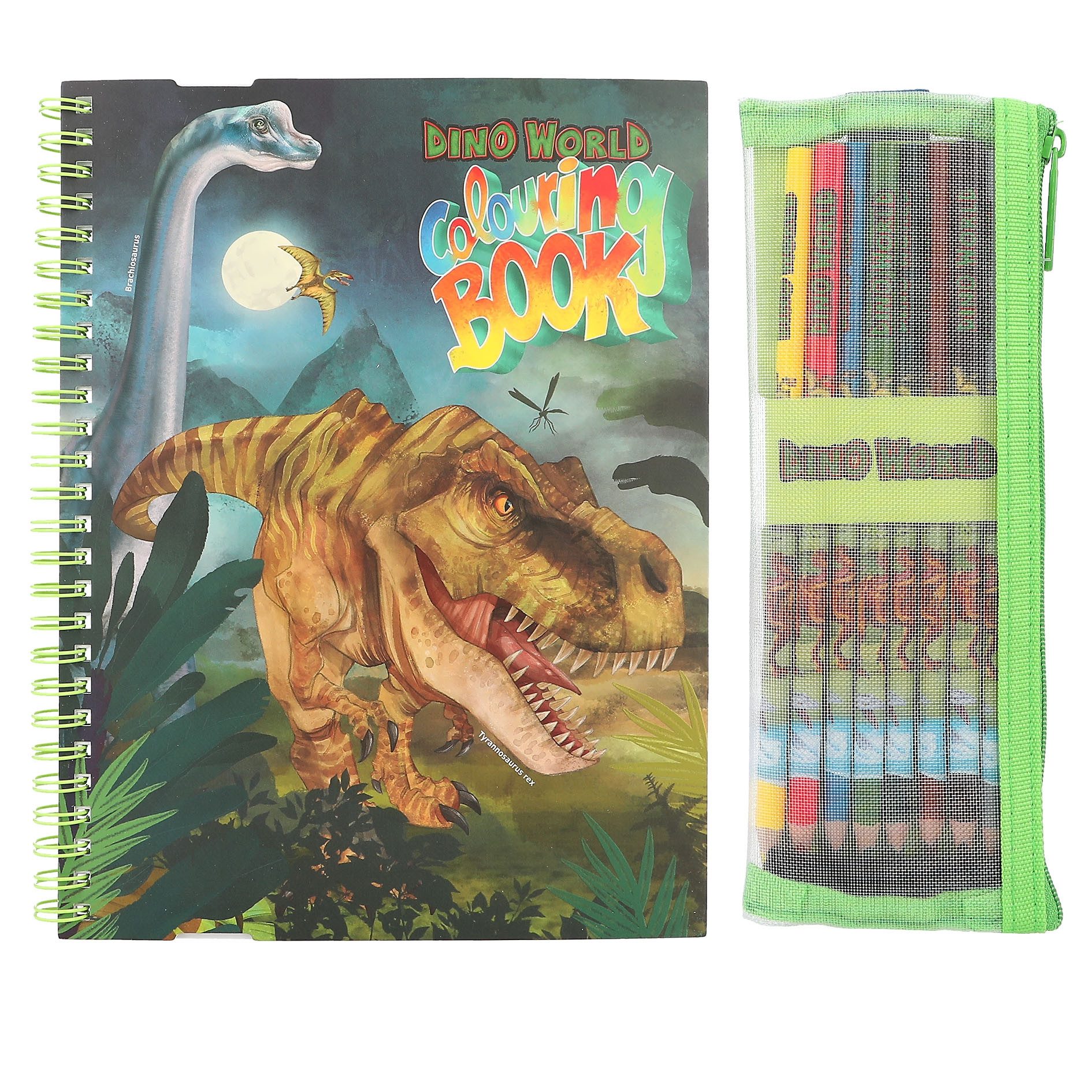 Depesche Malvorlage Dinosaurier Dino World Malbuch mit Buntstiften Ausmalbuch