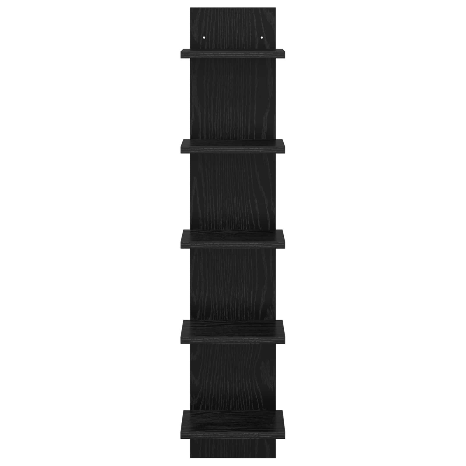 vidaXL Regal Wandregal 2 stk. Schwarze Eiche 22 x 15 x 100 cm Holzwerkstoff, 2-tlg. – Bild 4 von 5