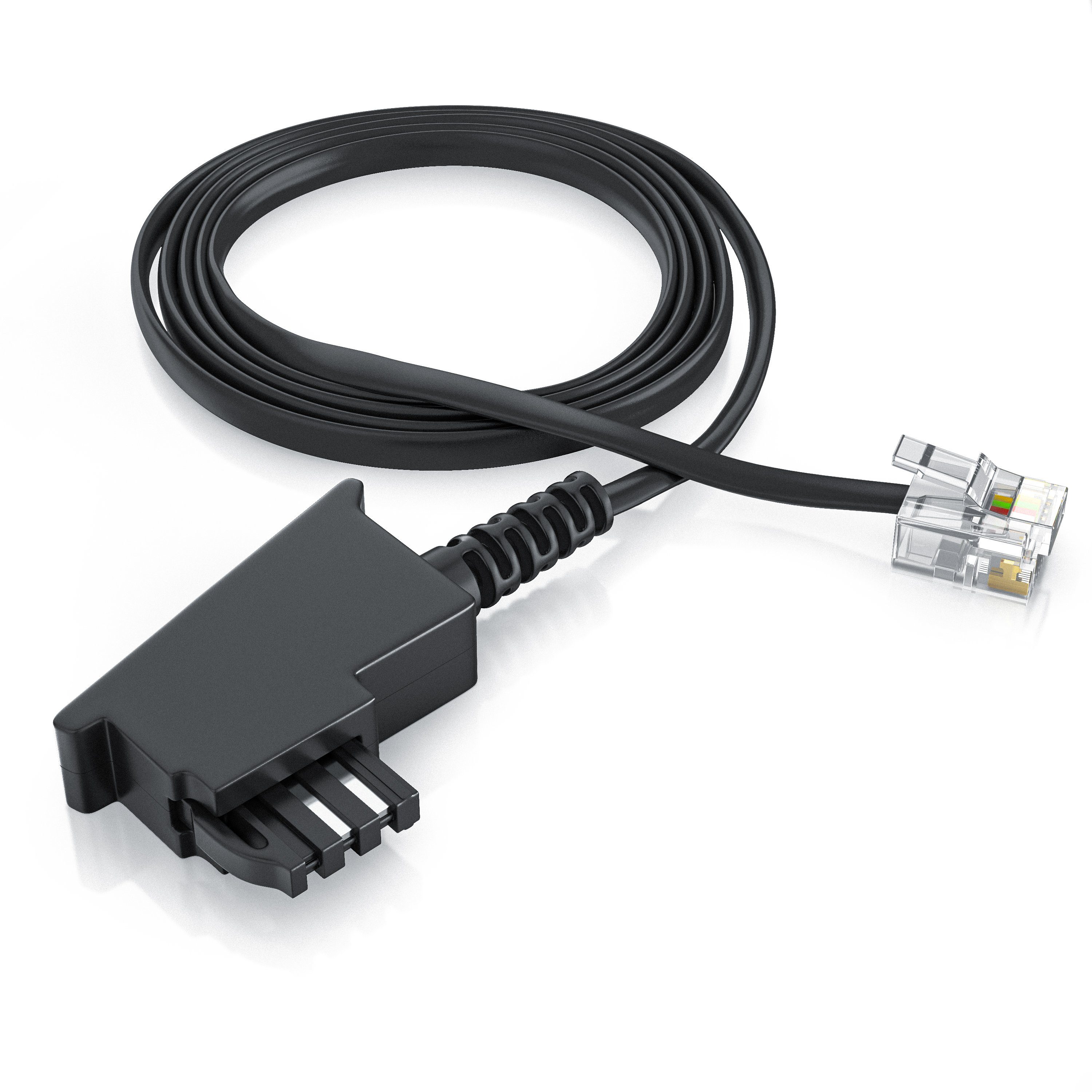 CSL Flachkabel TAEF Telefondose zu Telefon Fax Anrufbeantworter flach 0,5m Telefonkabel, TAE-F, RJ-11 (50 cm), für Router, Fritzbox und Telefondose, für DSL und – Bild 2 von 5