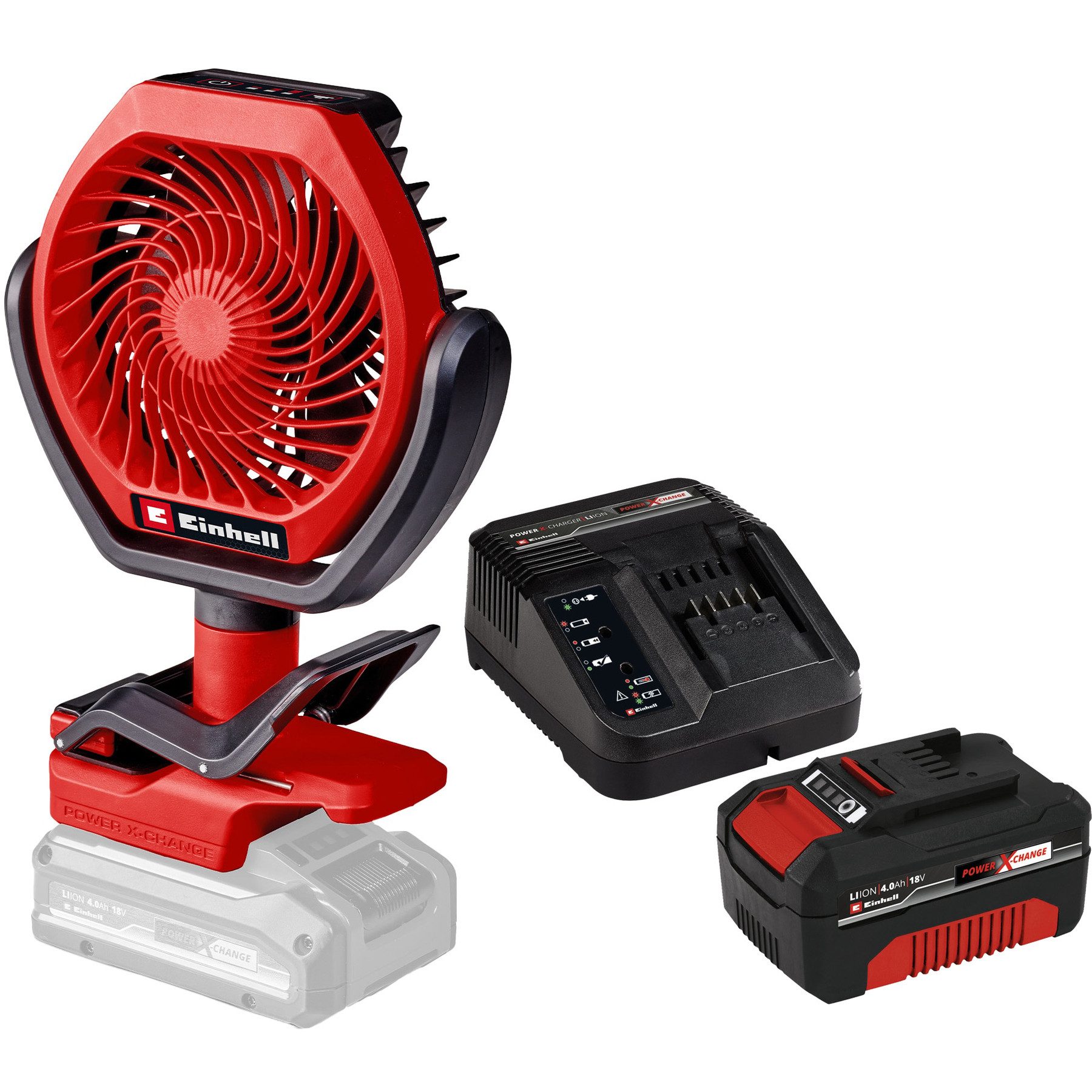 Einhell Akku-Standventilator EINHELL Akku-Ventilator GC-CF 18/110 Li KIT (1x 4,0 Ah)