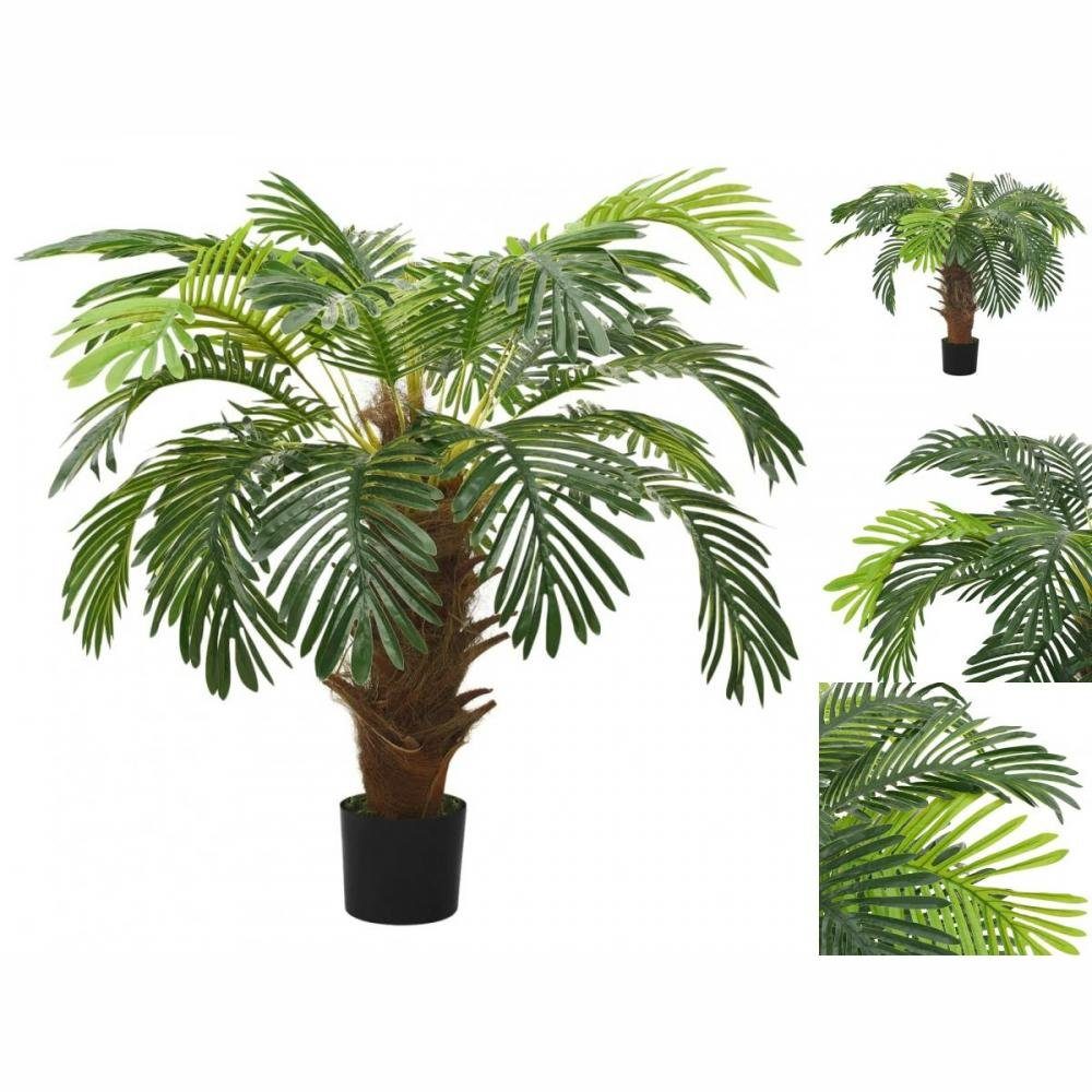 Künstliche Zimmerpflanze Künstliche Palme Cycas mit Topf 90 cm Grün Pflanze realistisch echt, vidaXL, Höhe 0 cm