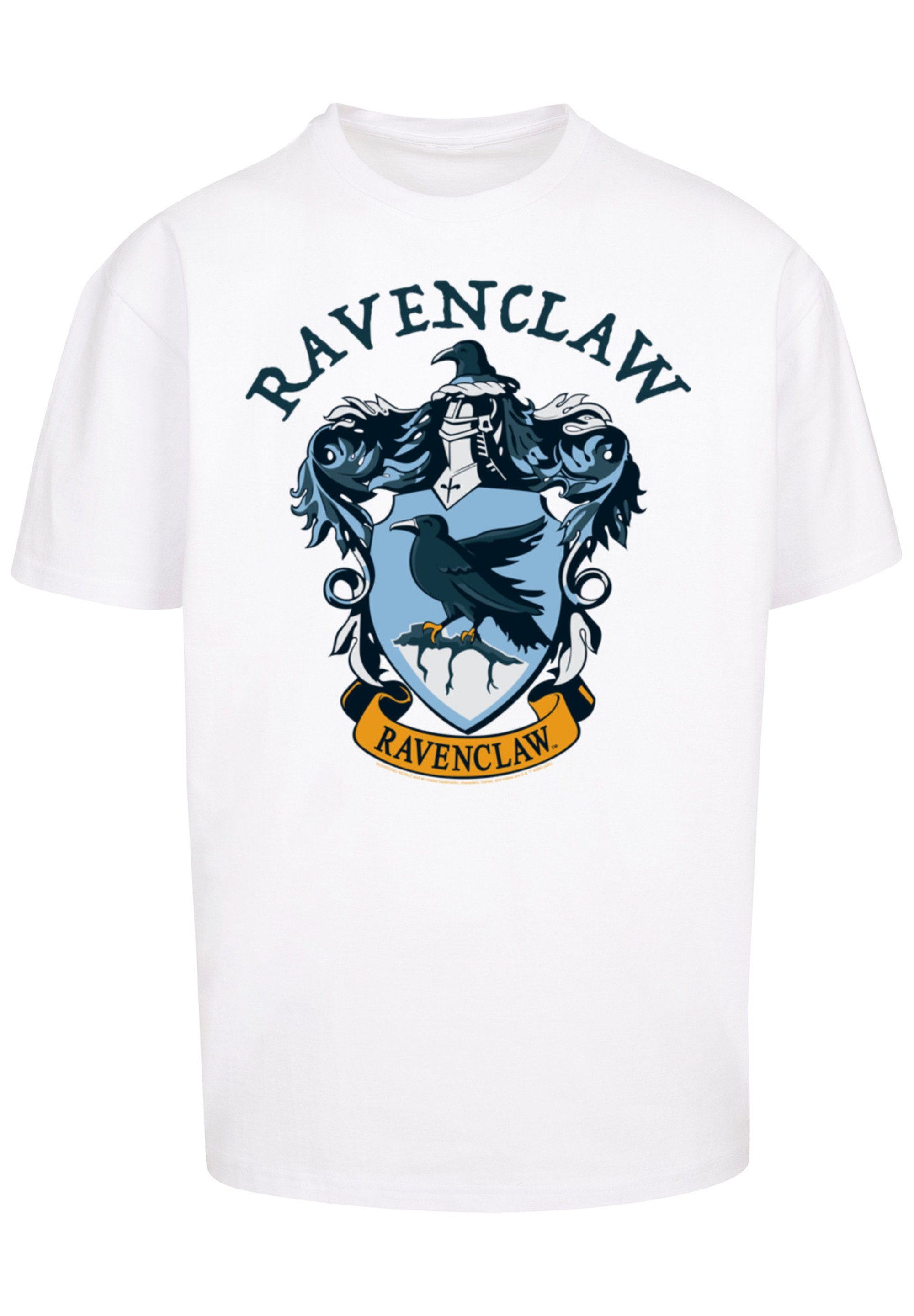 F4NT4STIC Kurzarmshirt Herren Harry Potter Ravenclaw Crest with Heavy Oversize Tee (1-tlg) white