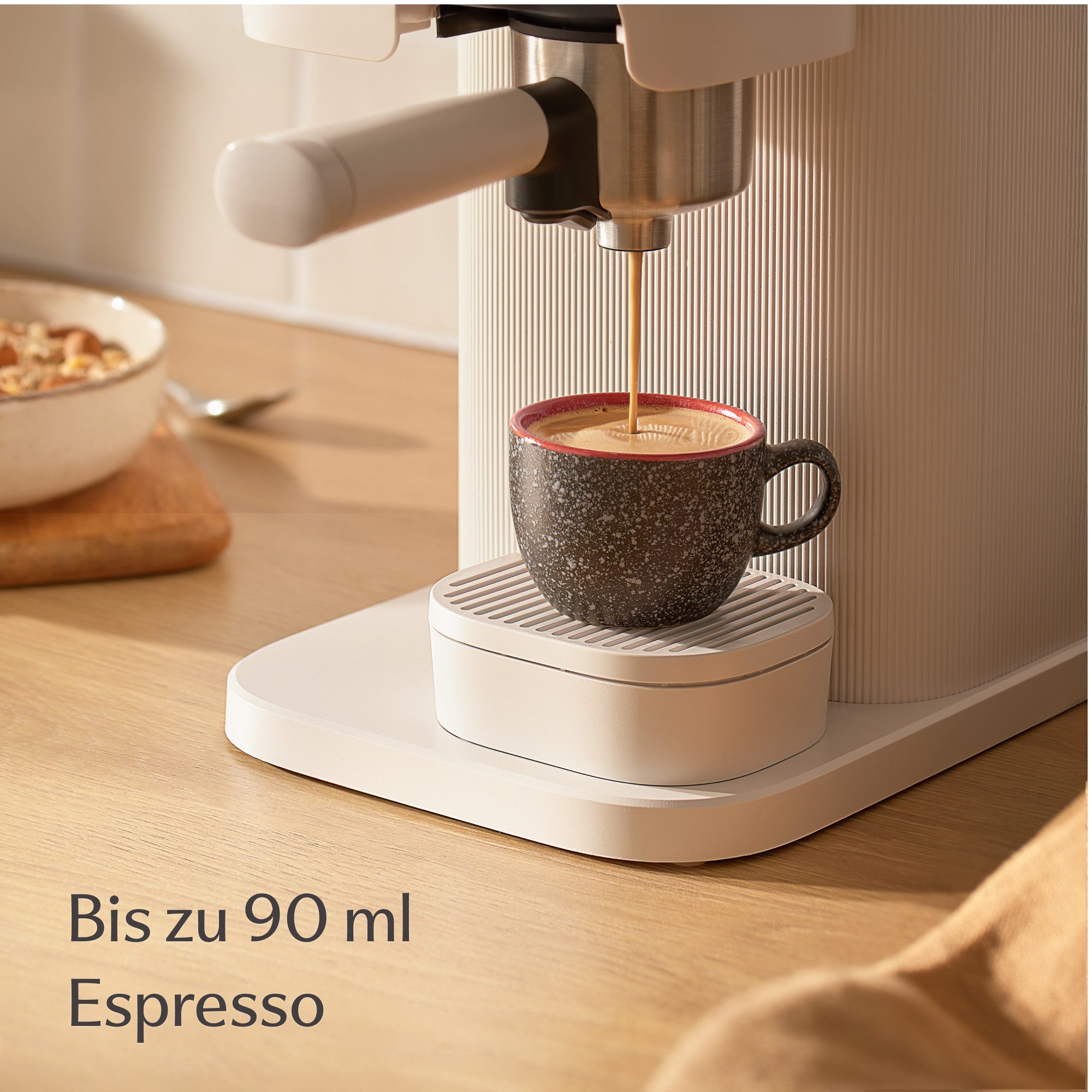 Cosumy Cappuccinotasse Espressotassen mit Untertassen 4er Set - 90 ml Keramik rot, 8-tlg., Keramik, Warm – Bild 4 von 5