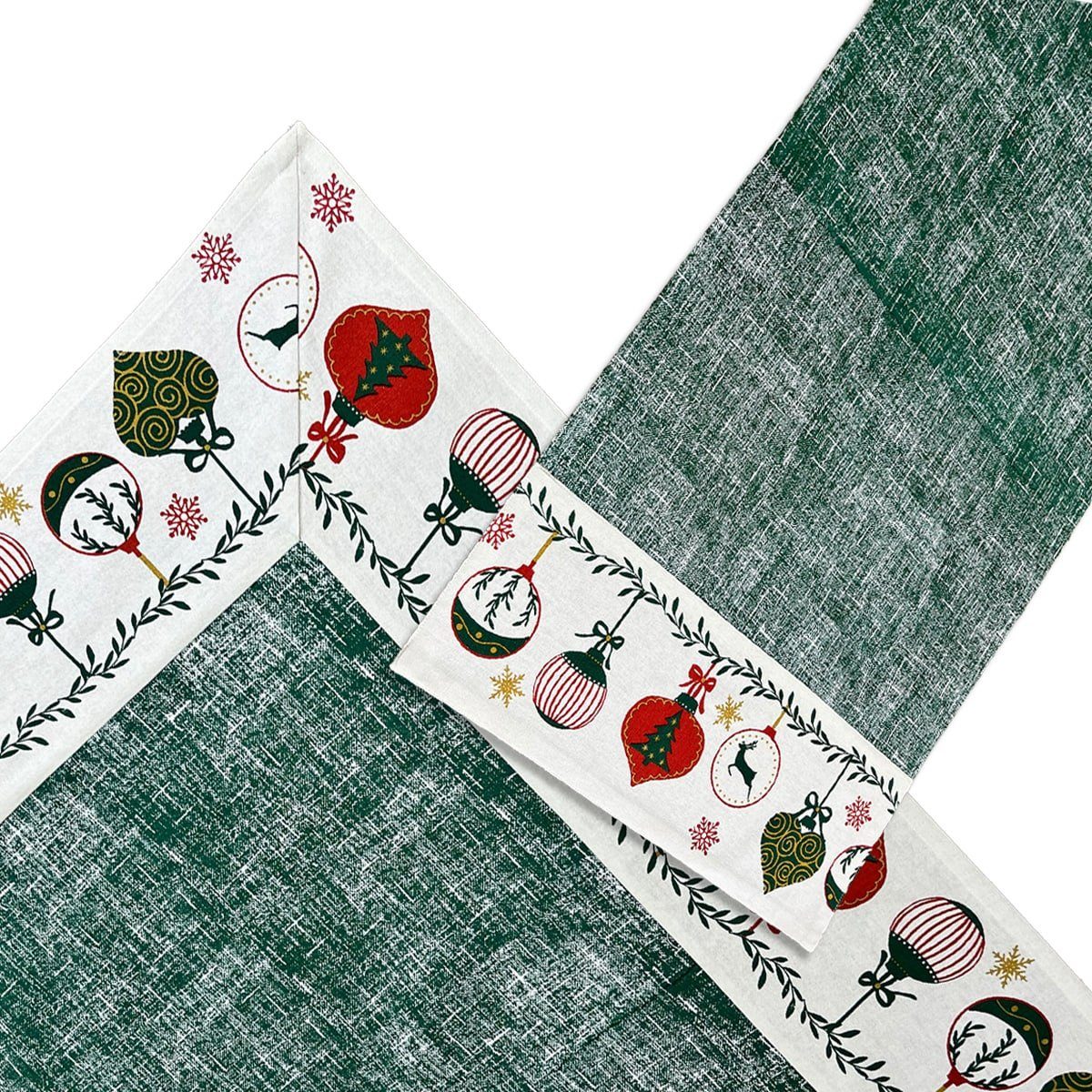 matches21 HOME & HOBBY Tischdecke Tischläufer CHIARA Weihnachtsmotiv Kugeln günstig online kaufen