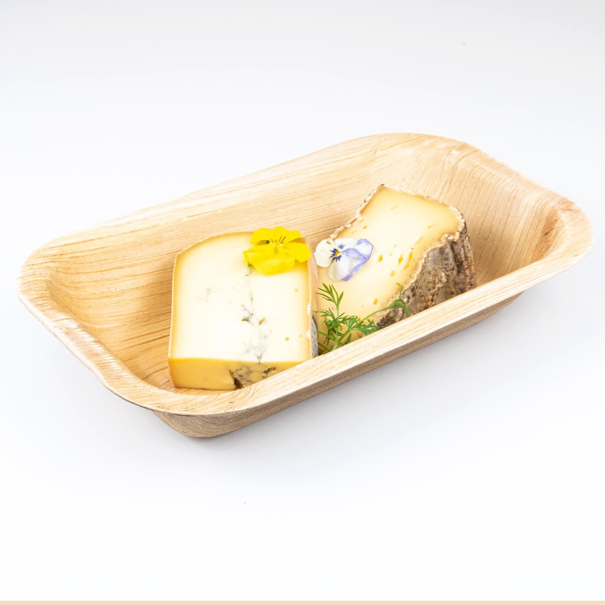 wisefood Einwegschale 25 Stück (1 Pack) Palmblatt-Schale, 600 ml, rechteckig, 24 x 15 x 4, Palmblatt, (25-tlg)