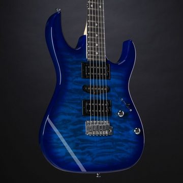 Ibanez E-Gitarre, Gio GRX70QA-TBB Transparent Blue Burst, Gio GRX70QA-TBB Transparent Blue Burst - E-Gitarre