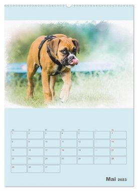 CALVENDO Wandkalender Hunde in Aquarell - Jahresplaner (Premium, hochwertiger DIN A2 Wandkalender 2023, Kunstdruck in Hochglanz)