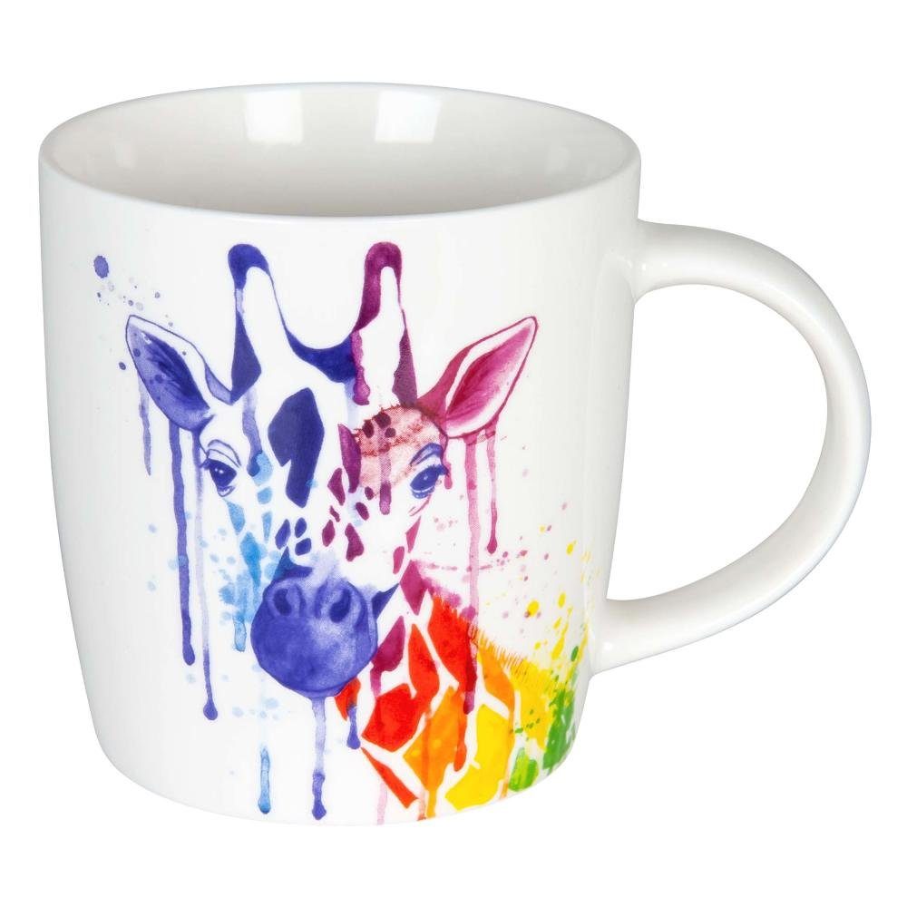 Könitz Becher Watercoloured Animals Giraffe 350 ml, Porzellan
