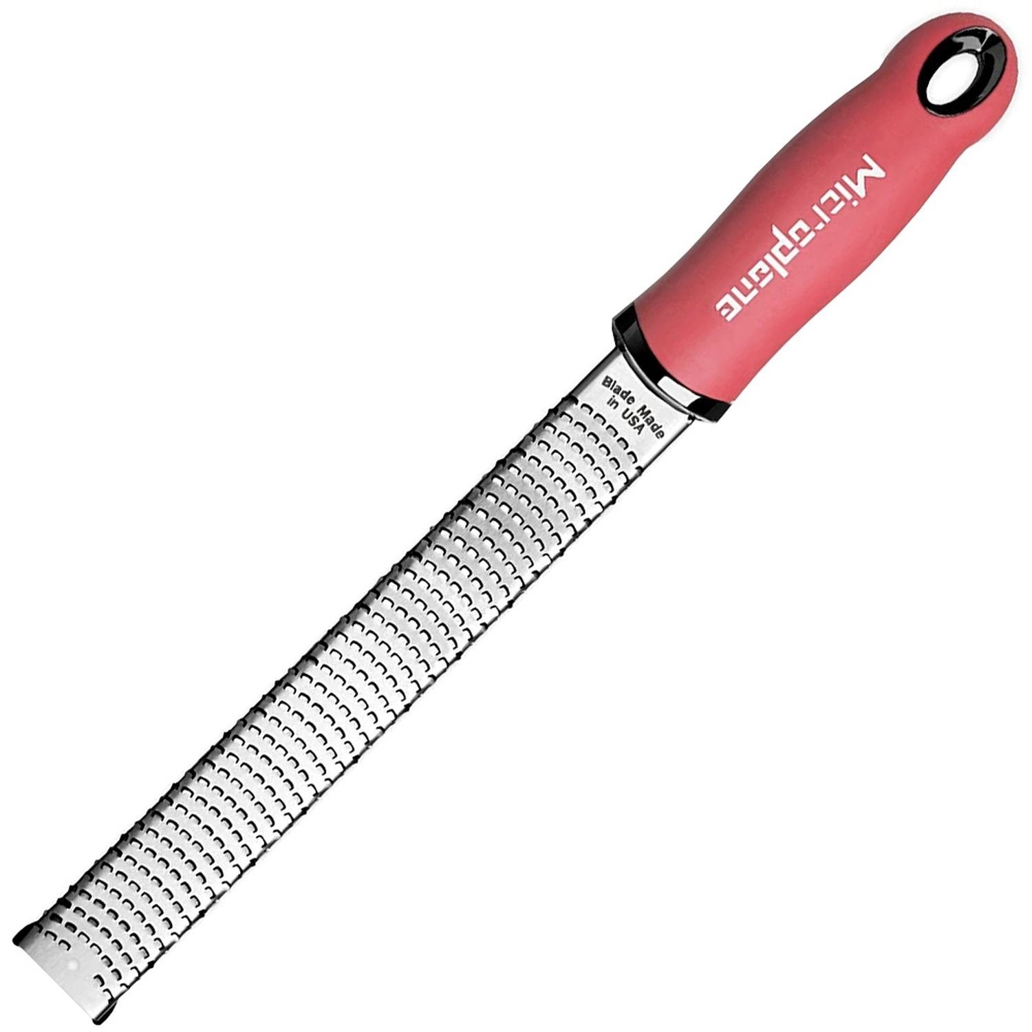 Microplane Küchenreibe Premium Zester/Reibe Lippenstiftpink, Edelstahl, Kunststoff