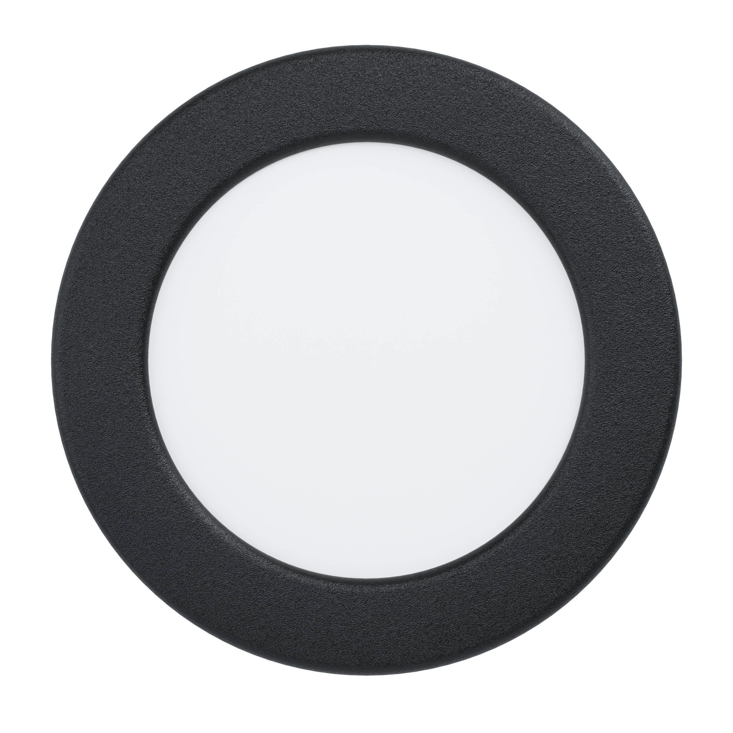 EGLO Einbauleuchte Fueva 6-Z Deckenlampe, ZigBee, App und Sprachsteuerung, Badlampe, IP44, Bluetooth, CCT - über Fernbedienung, Dimmfunktion, Farbwechsel, RGB, dimmbar über Fernbedienung, mehrere Helligkeitsstufen, LED fest integriert, Kaltweiß, RGB, Einbauleuchte - Ø12 x ET40 cm - schwarz - 5W inkl.