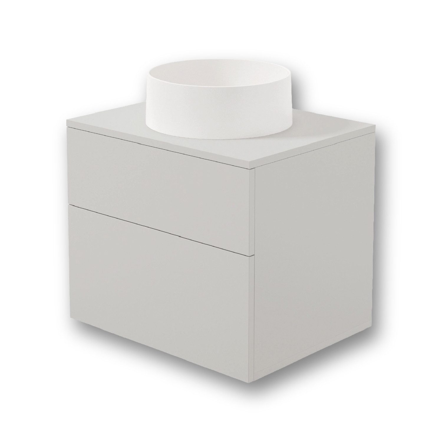 Deante Waschtisch-Set Waschbeckenschrank 60 cm mit Granitwaschbecken und Soft-Close-System